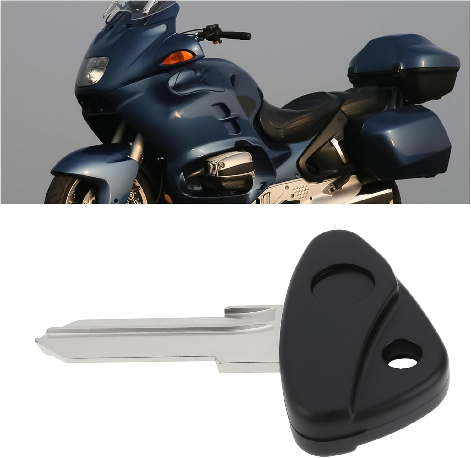 YINETTECH Blank Uncut Key Blade Right Groove Motorcycle Key Replacement Compatible with BMW R1100RT R1150GS R1150R R1200C image number 4