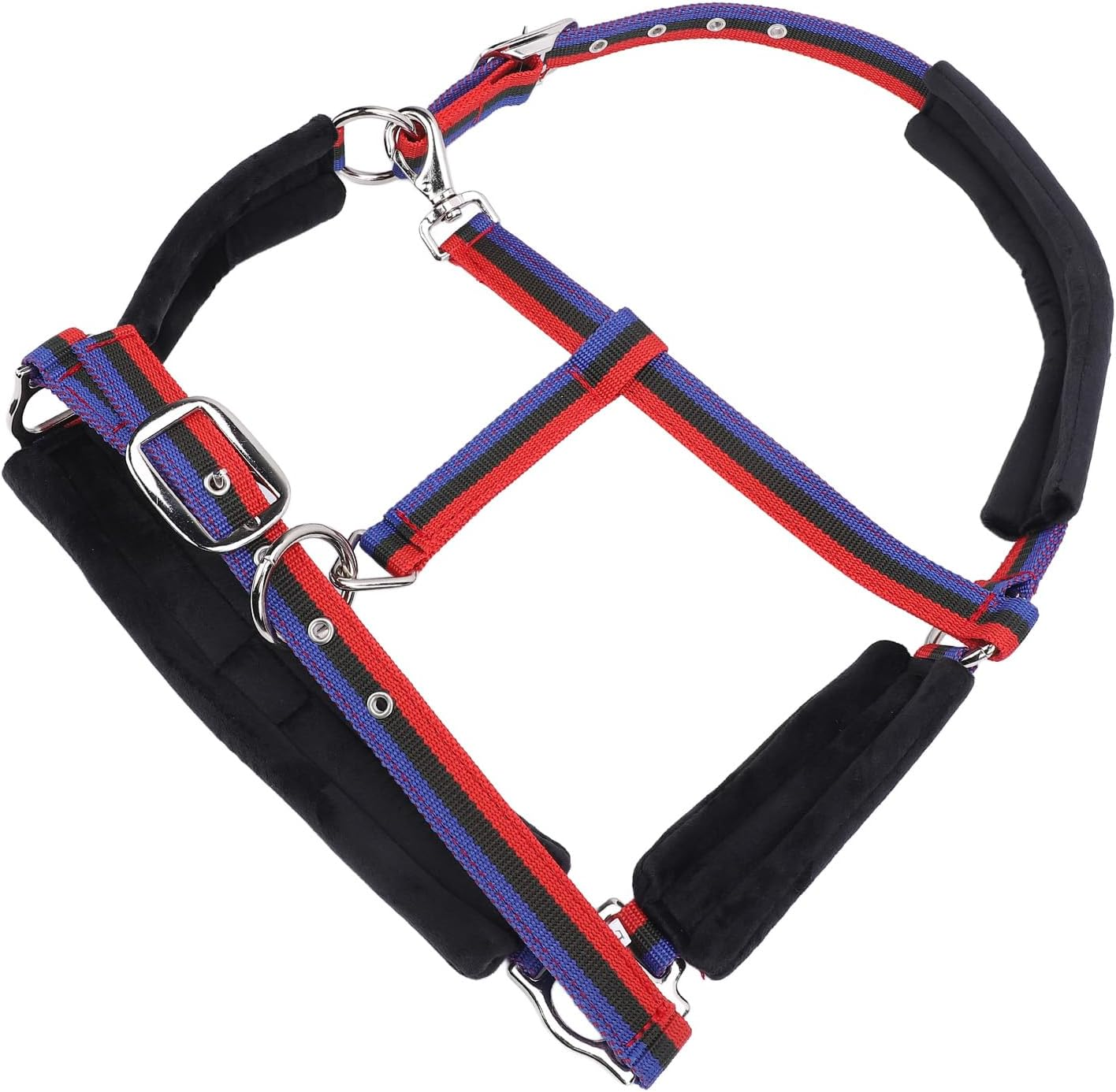 Horse Halter, Nylon Horse Halter, Adjustable Chin & Throat Snap Halters for Horses, Stylish Comfortable Horse Halter for Training, Equestrian Supplies image number 1