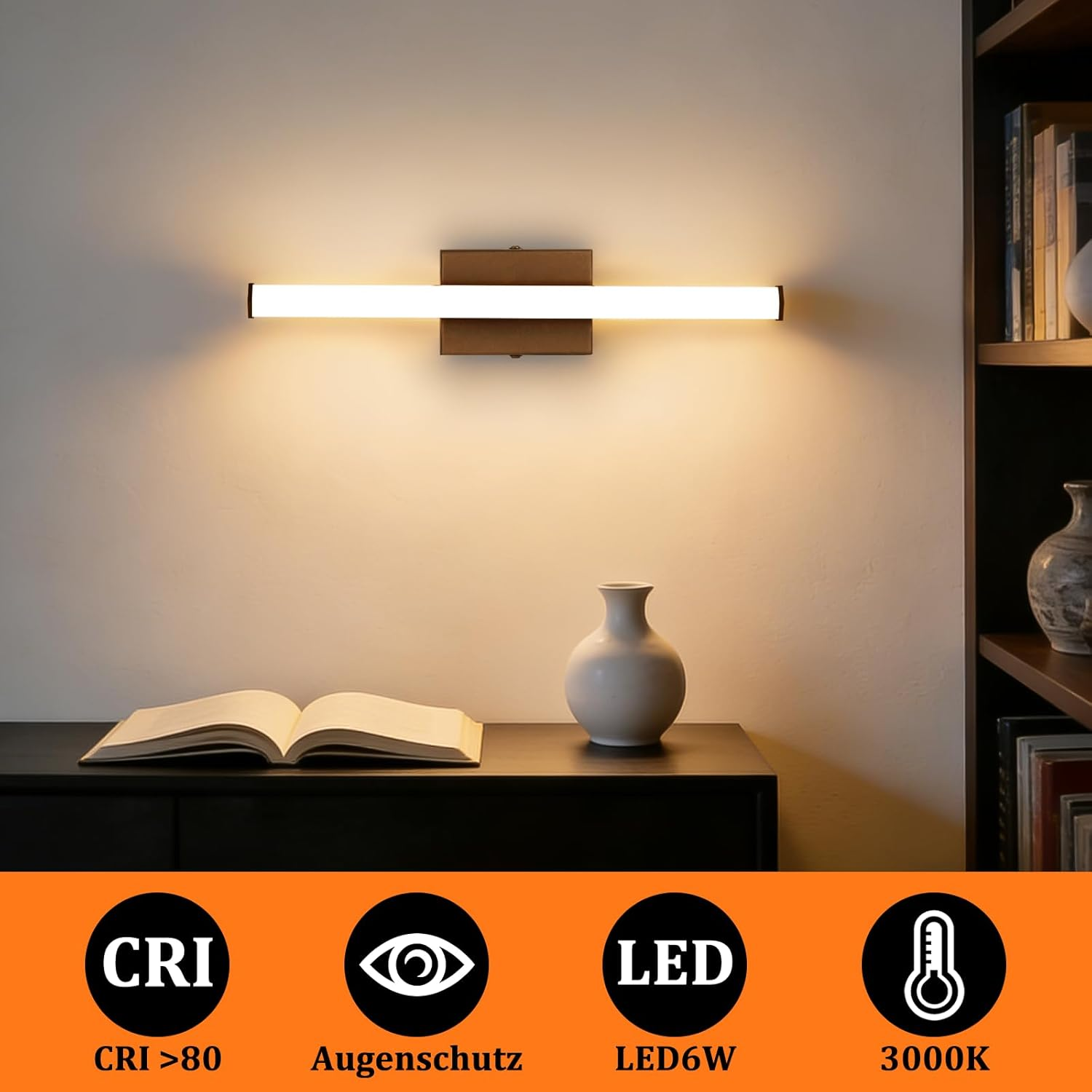 Laittiin LED Ceiling Light - 6W Black Entrance Lighting 3000K Warm White Kitchen Lighting Indoor Ceiling Light Modern Design for Kitchen, Bedroom, Stairs or Living Room image number 1