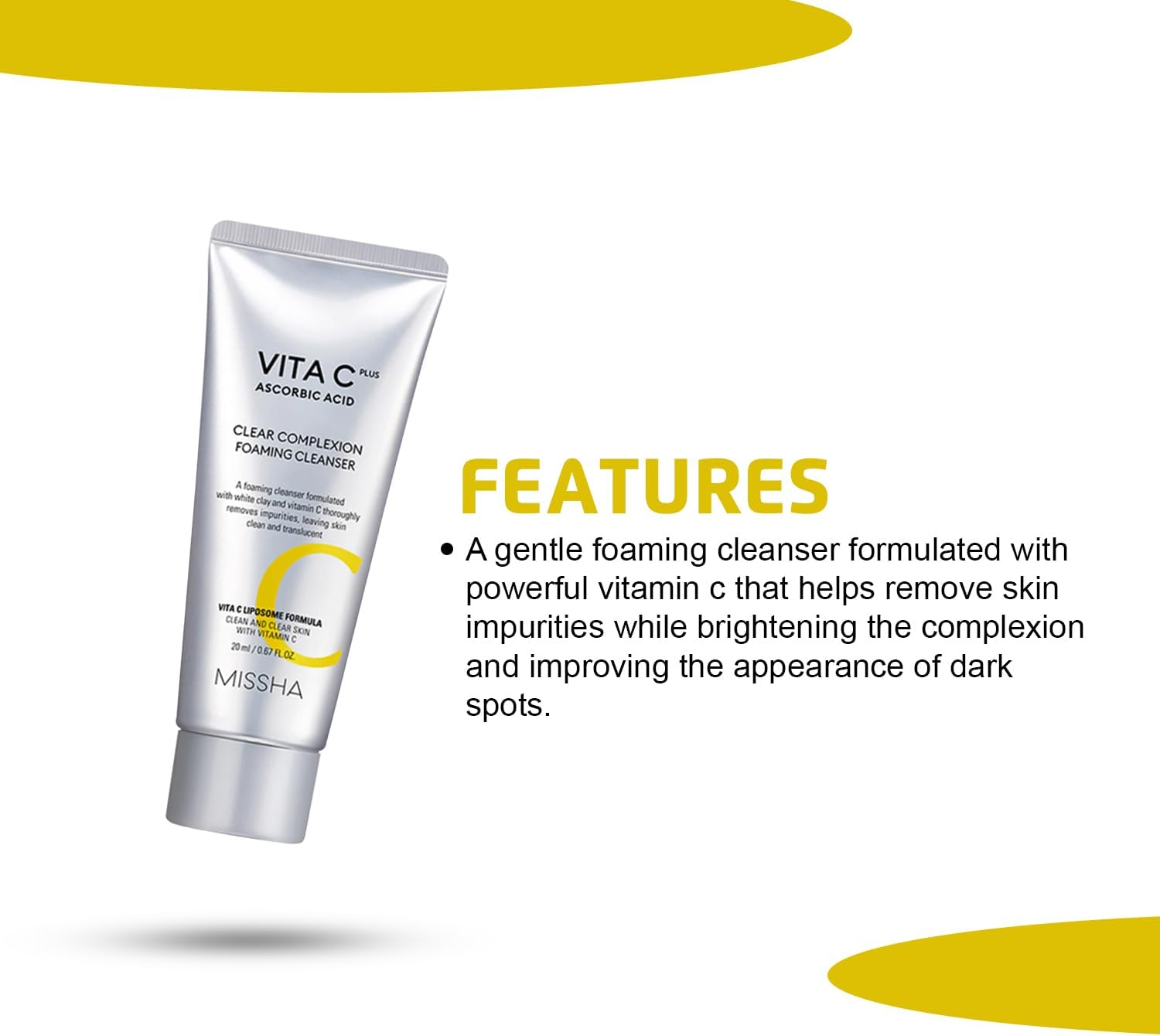 Missha Vita C plus Clear Complexion Foaming Cleanser 120 Ml