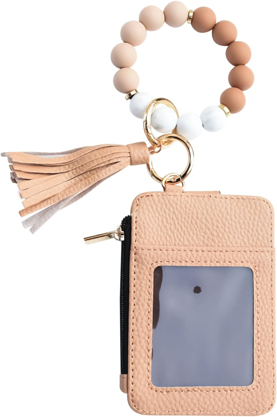 Davivian Key Chain Bracelet Purse - Pearl Tassel Keychain Purse - Card Case for Women | Party Date Birthday Holiday Holiday Shopping Travel, Black, Siehe Beschreibung, See Description