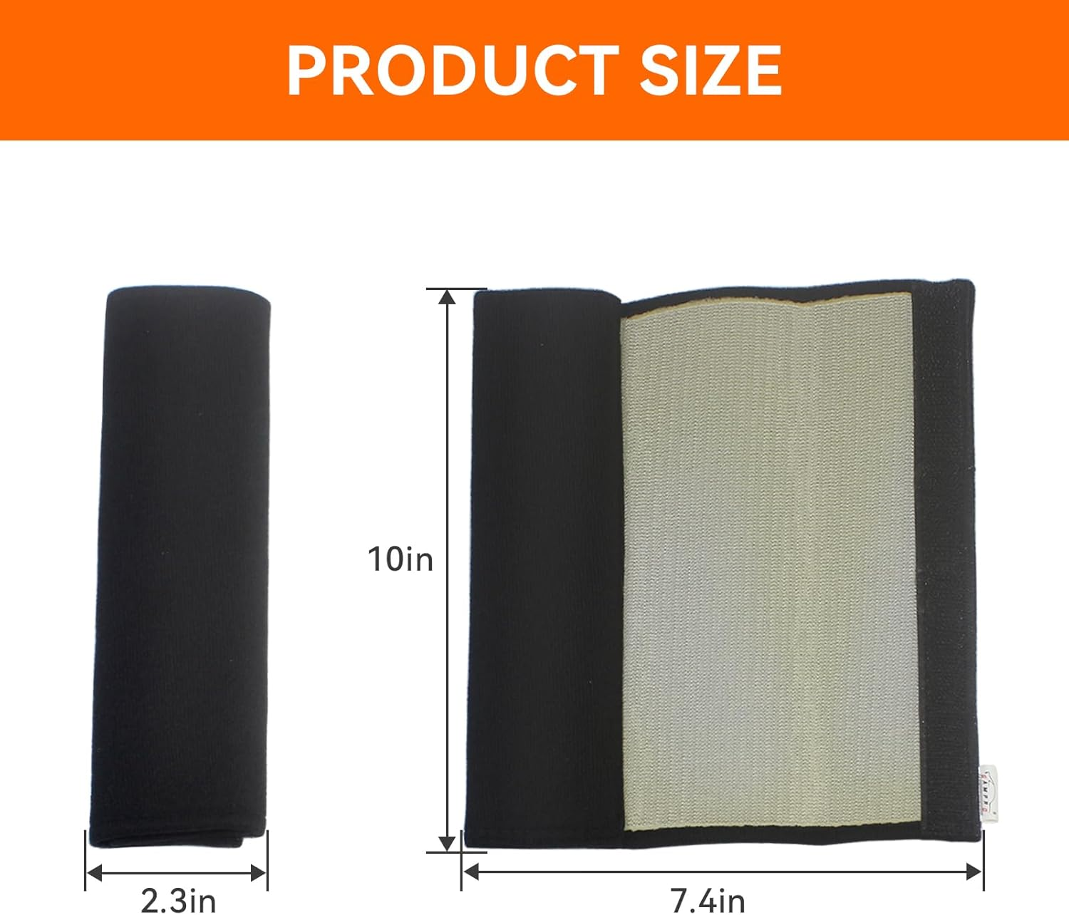 GAMPRO Car Seat Belt Pad Cover 2-Pack Soft Car Safety Seat Belt Strap Shoulder Pad for Adults and Children Suitable for Car Seat Belt Backpack Shoulder Bag(Black) image number 2