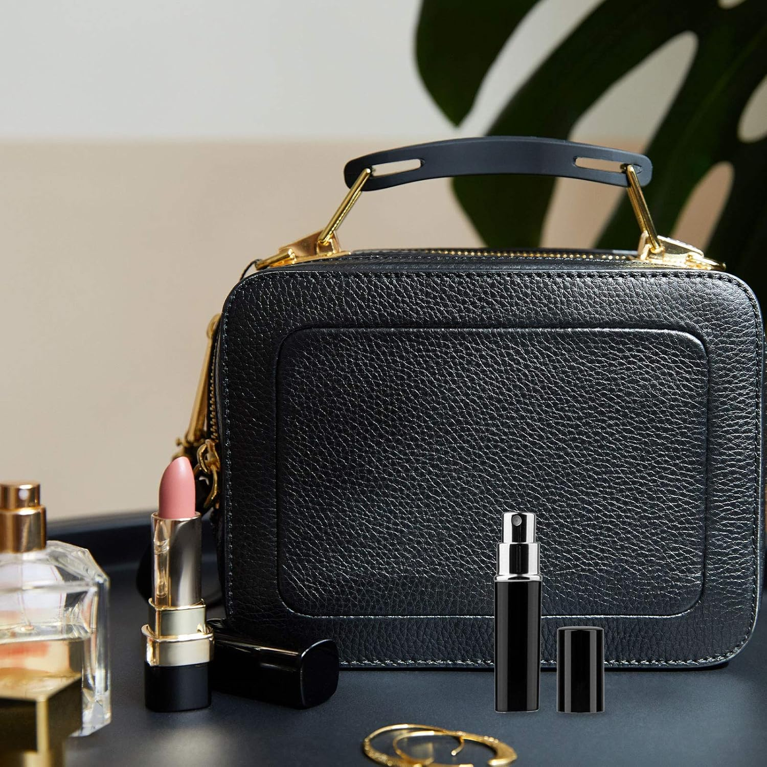 TRIXES Aftershave Atomiser 5Ml Travel Perfume Easy Fill Spray Bottle Black image number 3