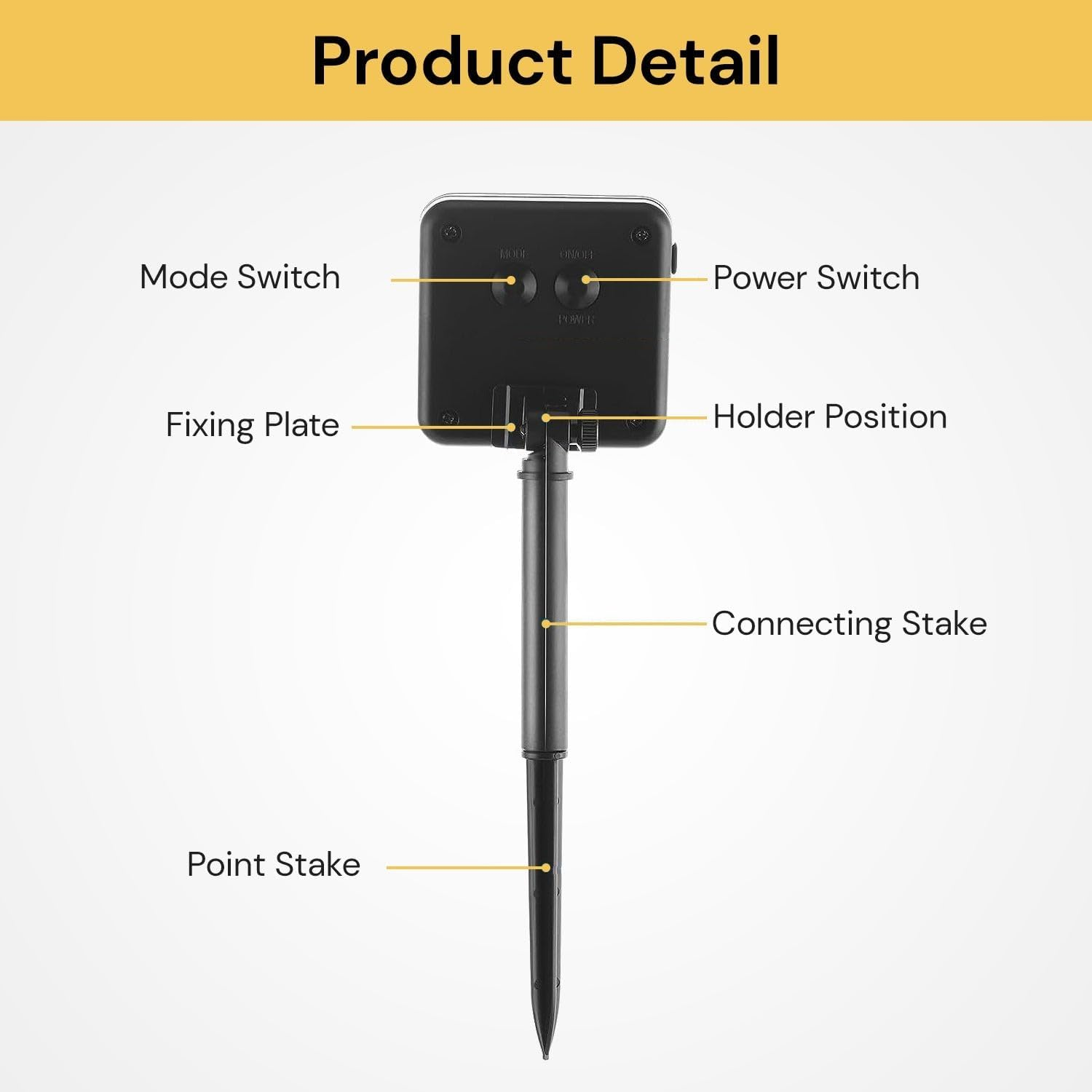 EZONEDEAL 72Ft Solar String Lights Outdoor, Solar Lights for outside 8 Mode Waterproof Solar String Lights for outside Decor Garden Backyard Wedding Holiday Party for Xmas Tree (200LED White) image number 2