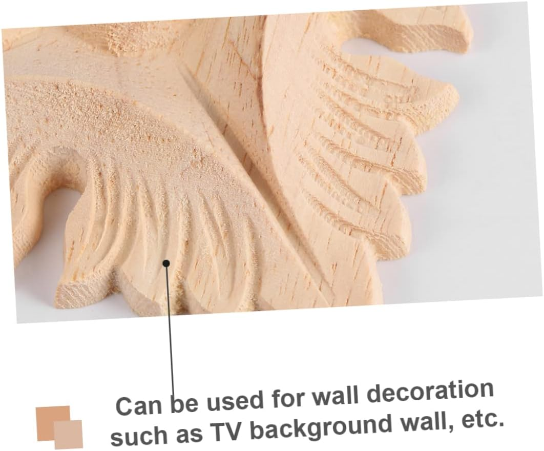 KICHOUSE 4Pcs Wood Decals Architectural Door Casing Decorative Molding Corner Trim Home Hardwood Timber Wall Decals Wall Mirror Decor Furniture Appliques Door Decoration Square Room Wooden image number 6