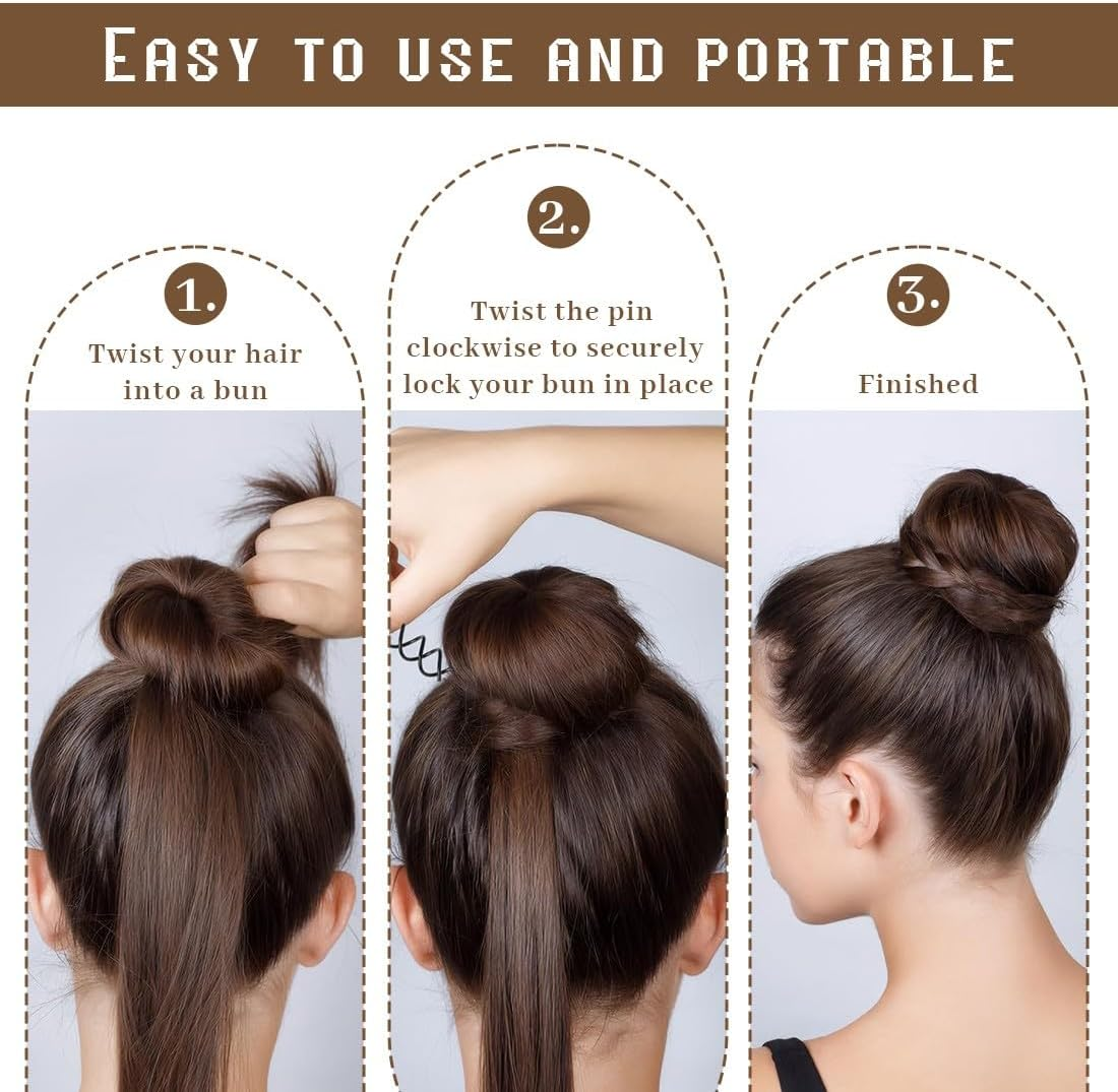 JYNXOR 20 Pieces Spiral Hair Clips Spiral Hair Pins Hair Clip Hair Accessories Updo Accessories Rotating DIY Hair Clips for Hair Styling Suitable for Various Hairstyles image number 5