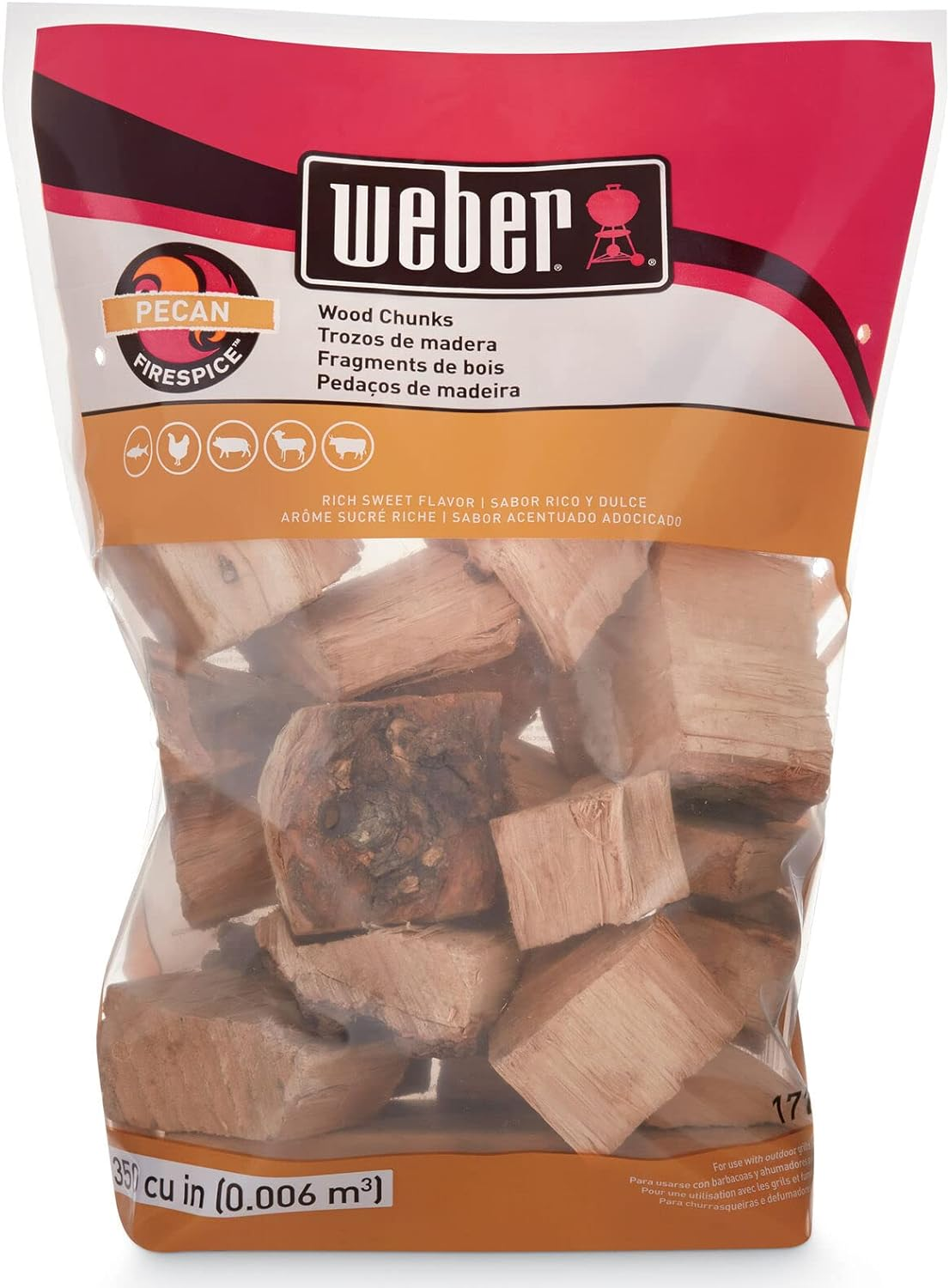 Weber Mesquite Wood Chunks Add Incredible Flavour to Your BBQ 6 Litre image number 4