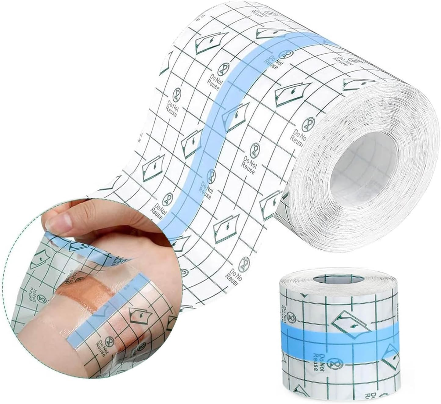 5 Cm X 10 M Waterproof Transparent Bandage,Betterjonny Rolls Transparent Dressing Tape Stretch Adhesive Dressing Tapes Tape for Swimming and Shower image number 4