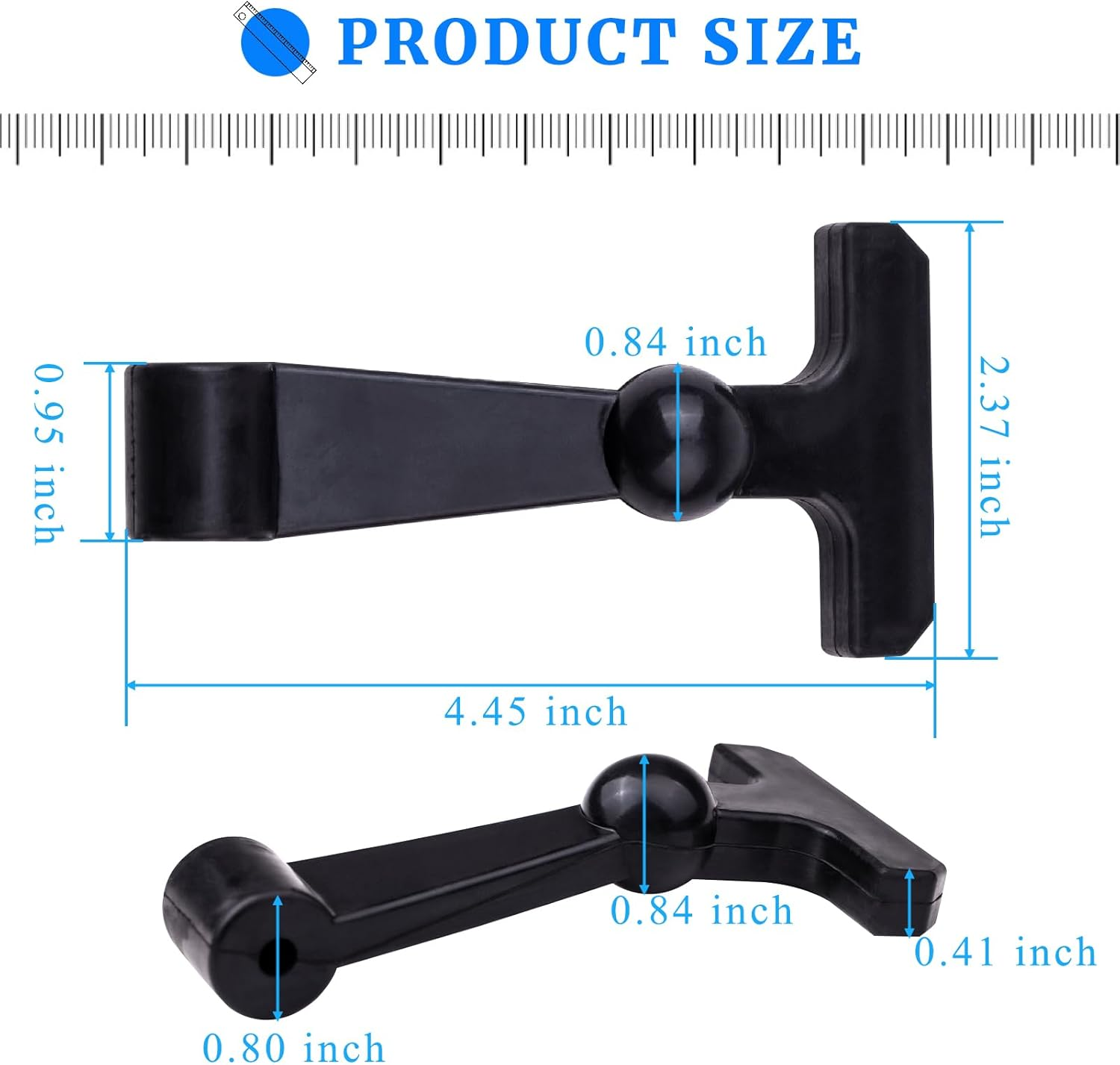 Gtpartes 4 Pcs Heavy Duty Cooler Latches Replacement Compatible with YETI Tundra RTIC and Other Related Coolers Lid Latch Parts Accessories Ergonomically Improved Design Black image number 4