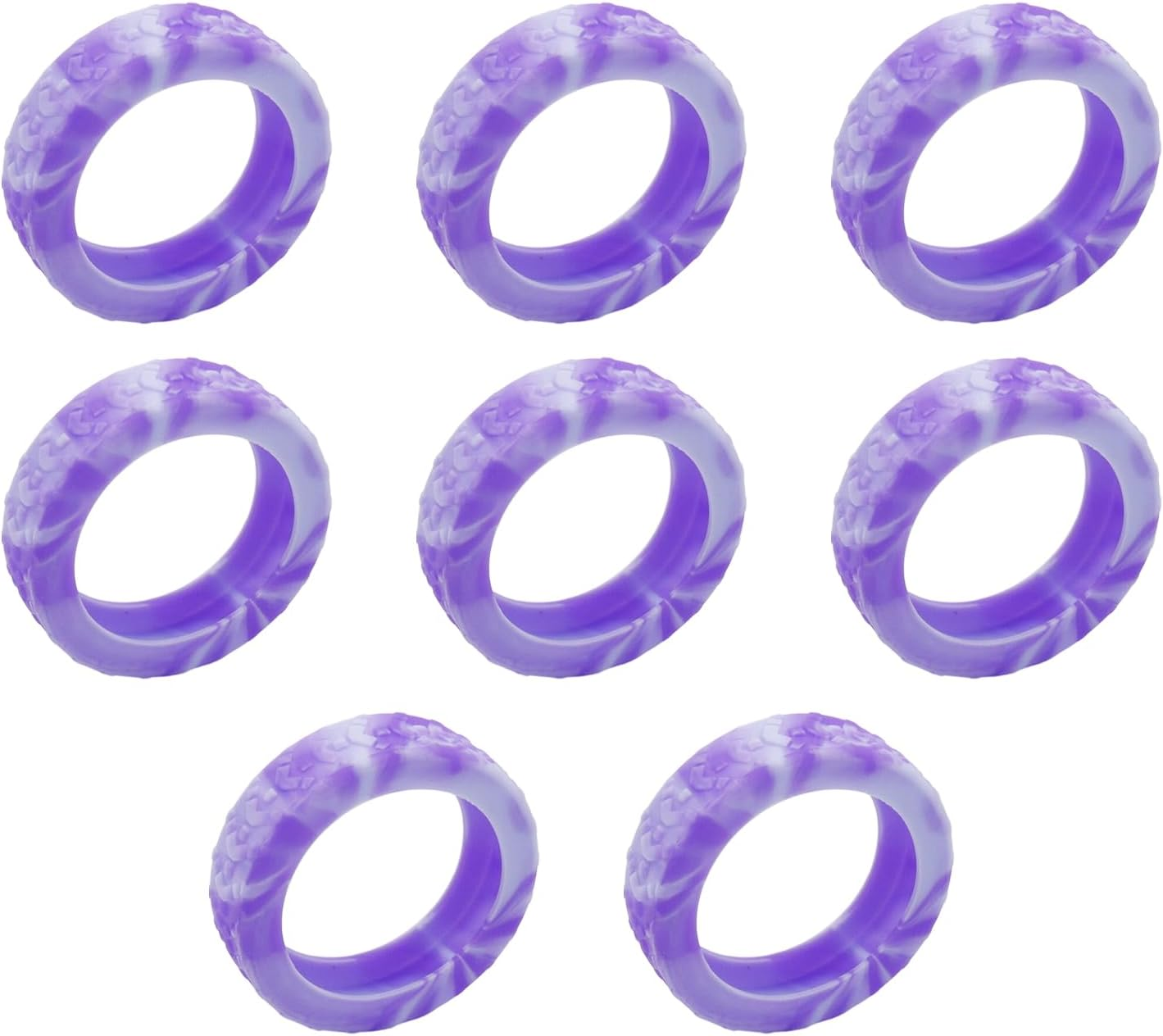 HEVSTIL 8PCS Luggage Wheel Covers, Luggage Wheel Silent Protector Covers, Silicone Suitcase Wheel Cover for Most 8-Spinner Wheels Luggage Sets,Protects and Securely Carries Your Luggage,Purple