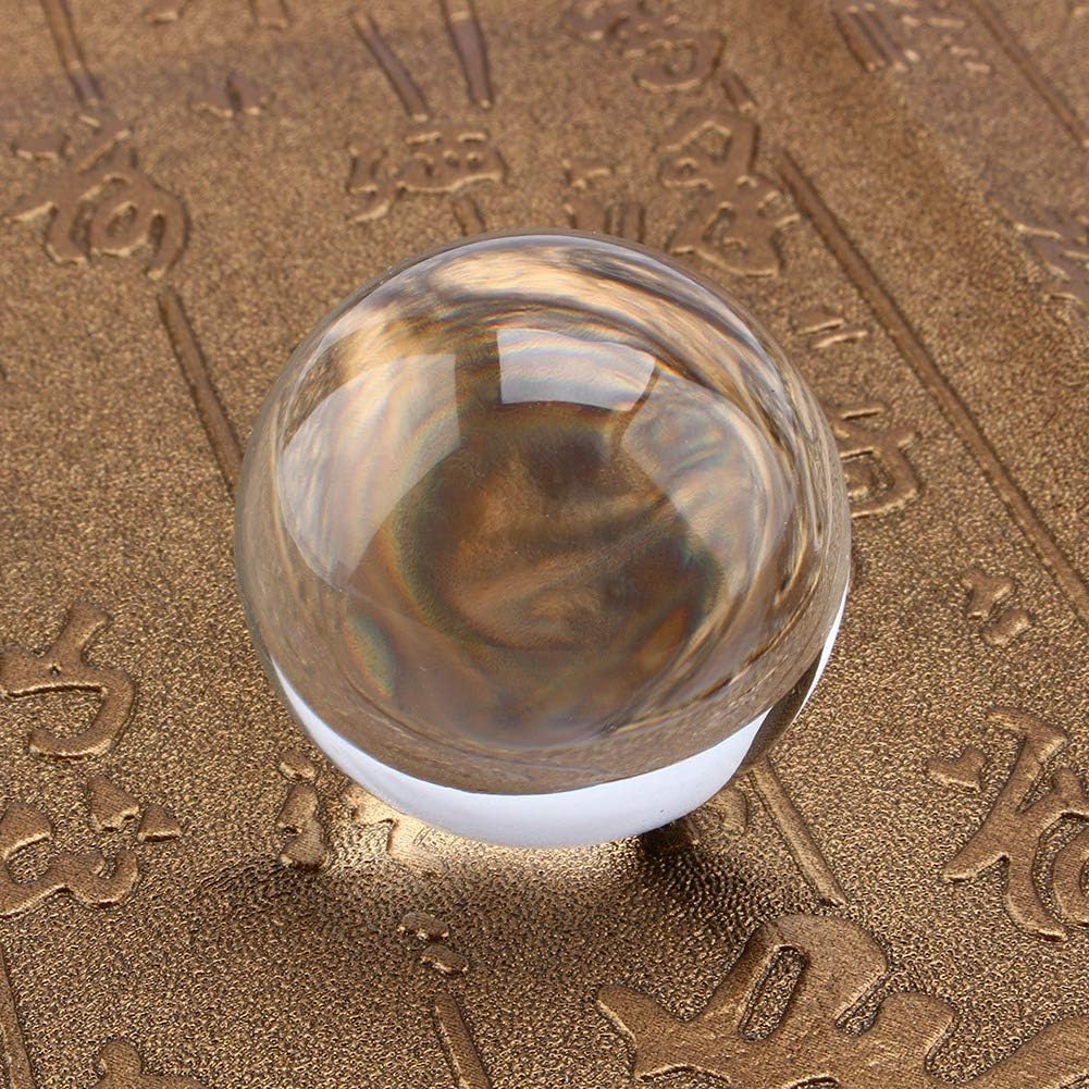 Clear Crystal Ball, 40Mm Asian Rare Natural Quartz Clear Magic Crystal Ball with Stand Base Perfect for Meditation and Decoration Feng Shui Crystals image number 4