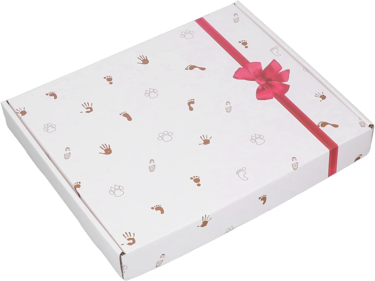 Baby Handprint Footprint Maker Kit, Baby Handprint Footprint Maker Kit Photo Frame Black Ink Keepsake Newborn Imprint Set (White Photo Frame) image number 3