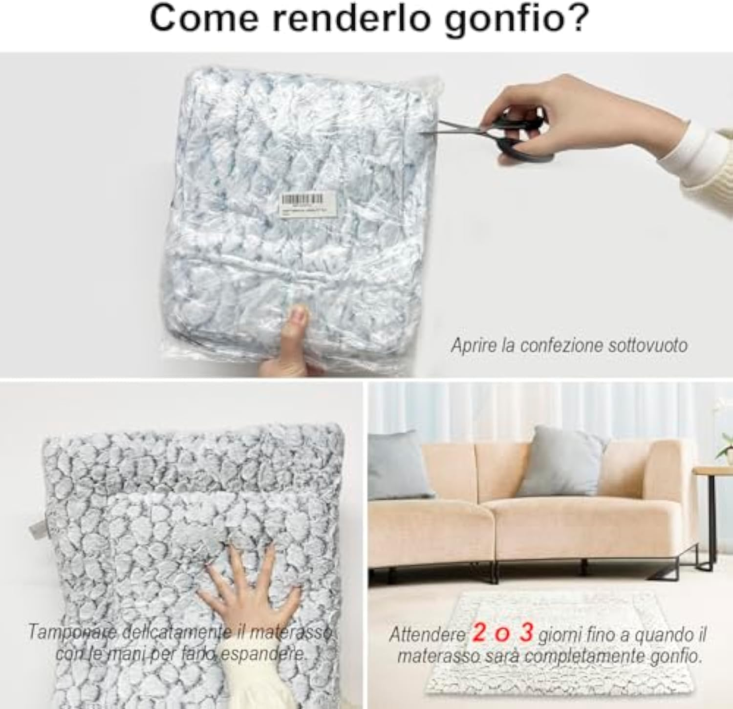 Aspand Dog Bed for Large Dog Beds with Soft, 94 X 61 Cm, Orthopaedic Dog Mat, Short Pile and Marble Look, Khaki image number 1