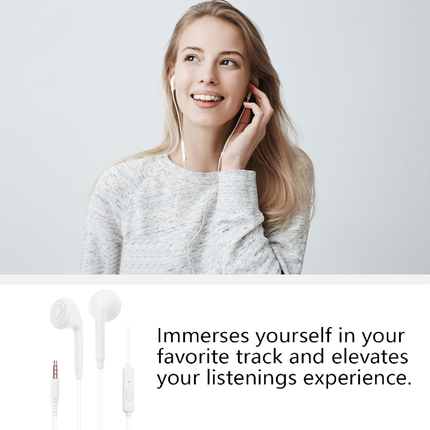 Noise-Canceling Earbuds with User-Friendly Features, Comfortable Fit Earbuds with Controllable 3.5Mm Earbuds image number 1