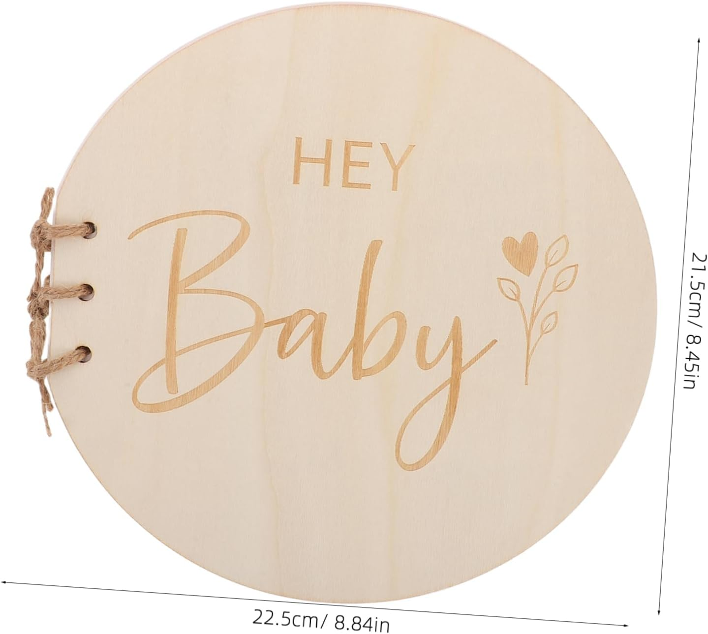 KICHOUSE Rustic Wooden Shower Guest Book with Sign in Pages Memory Album for Newborns Elegant Keepsake for Boys for Celebrations and Events image number 2