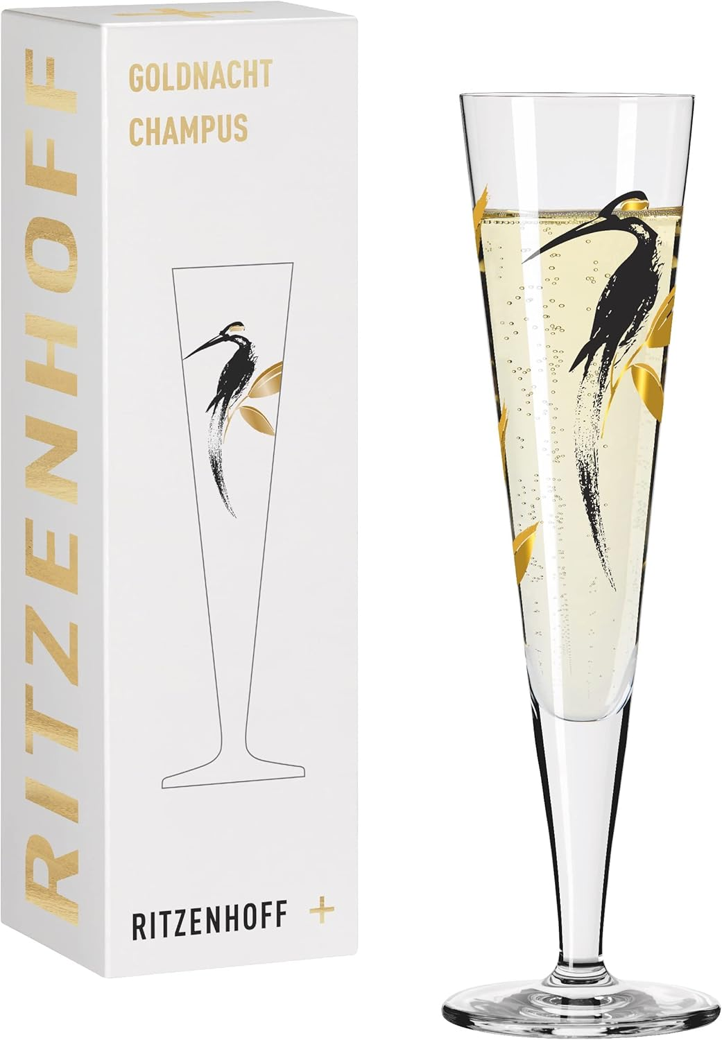 RITZENHOFF Goldnacht No. 21 1071021 Champagne Glass 200 Ml Elegant Designer Piece with Real Gold Made in Germany image number 4