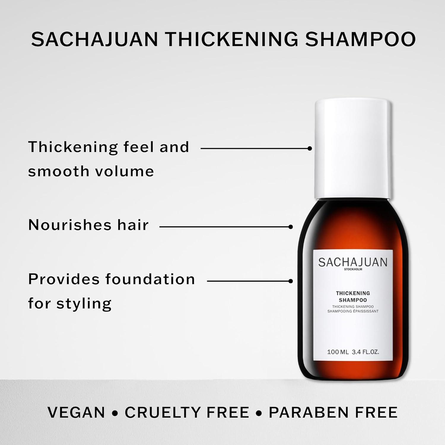 SACHAJUAN Thickening Shampoo, Clear, 100 Ml image number 4