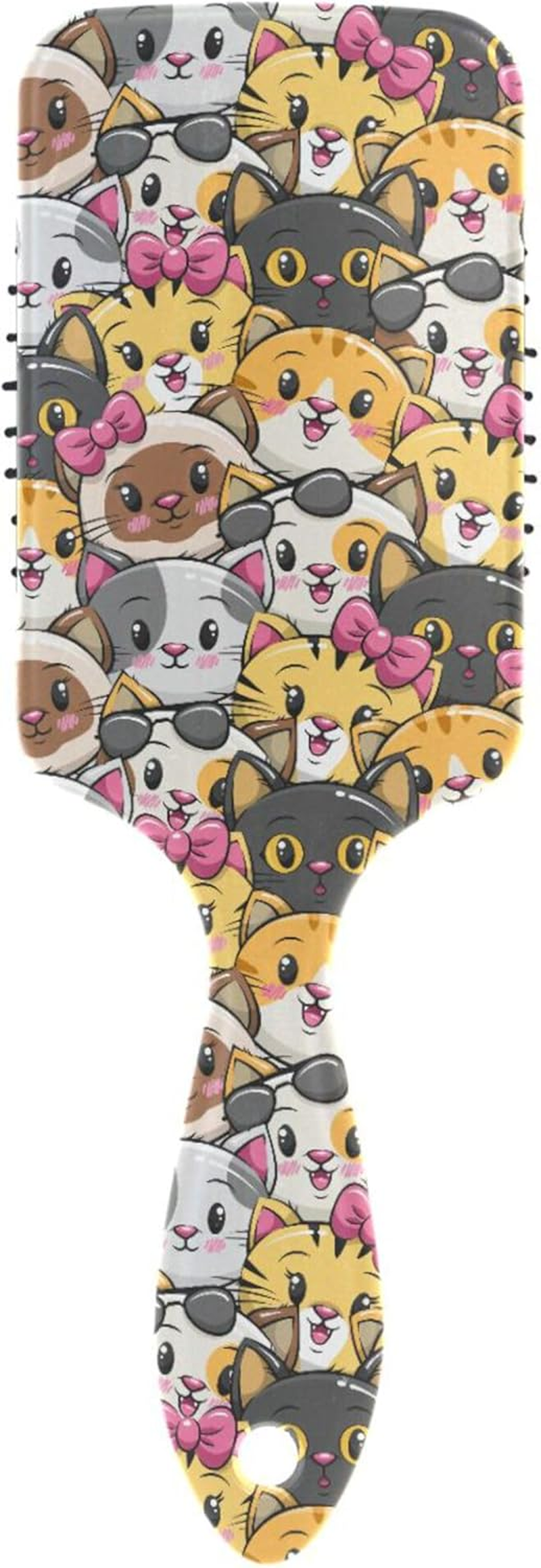 Curly Hair Brushes Cute Cat Cartoon Anti-Static Massage Hair Comb Plastic Detangling Brushes for Thick Hair Detangling and Adding Shine image number 1