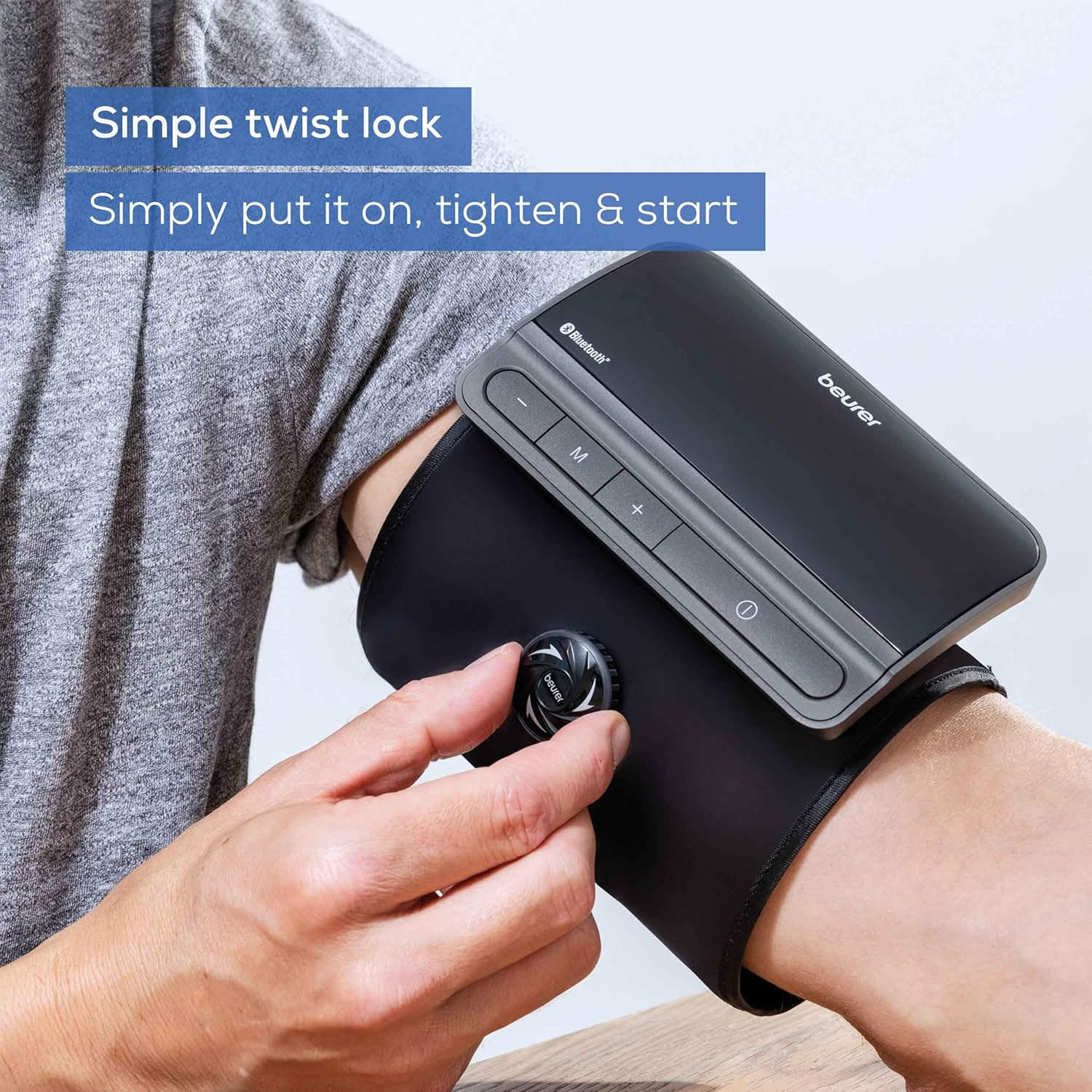 Beurer BM81 Easylock, Automatic Blood Pressure Monitor, Clinically Validated, Smart Blood Pressure Machine without Cables, Gentle Pressure Build-Up & Fast Measurement Time image number 1