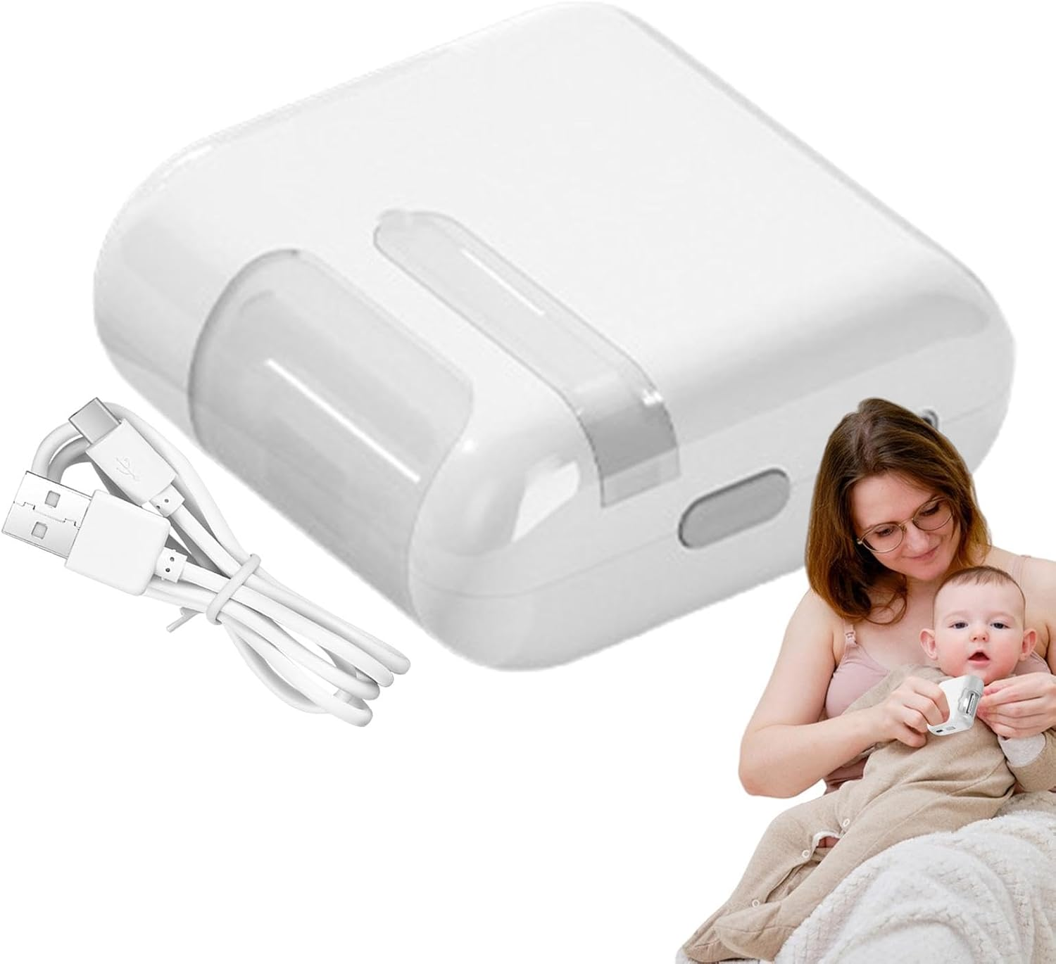 Automatic Nail File,Portable Automatic Nail Clipper | USB Rechargeable Nail Filer, Automatic Polishing Nail Clippers for Elderly, Children, Adults