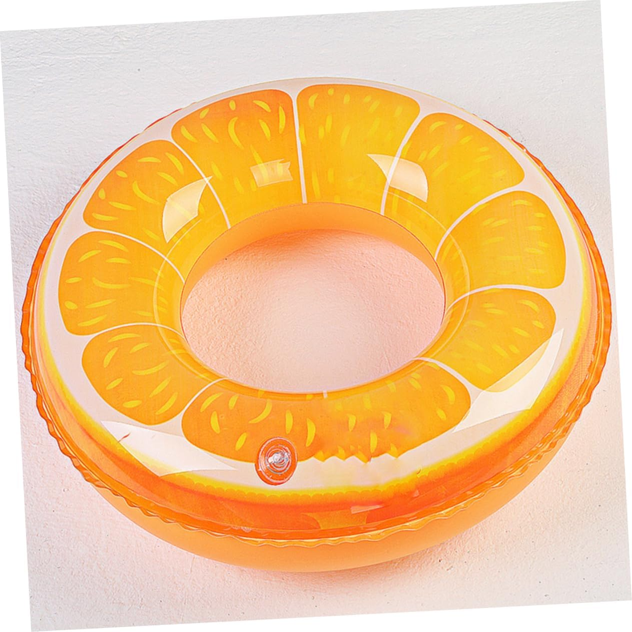 Alasum Orange Printed Inflatable Swimming Pool Ring Boys and Girls Pool Toy Fun Fruit Design image number 2