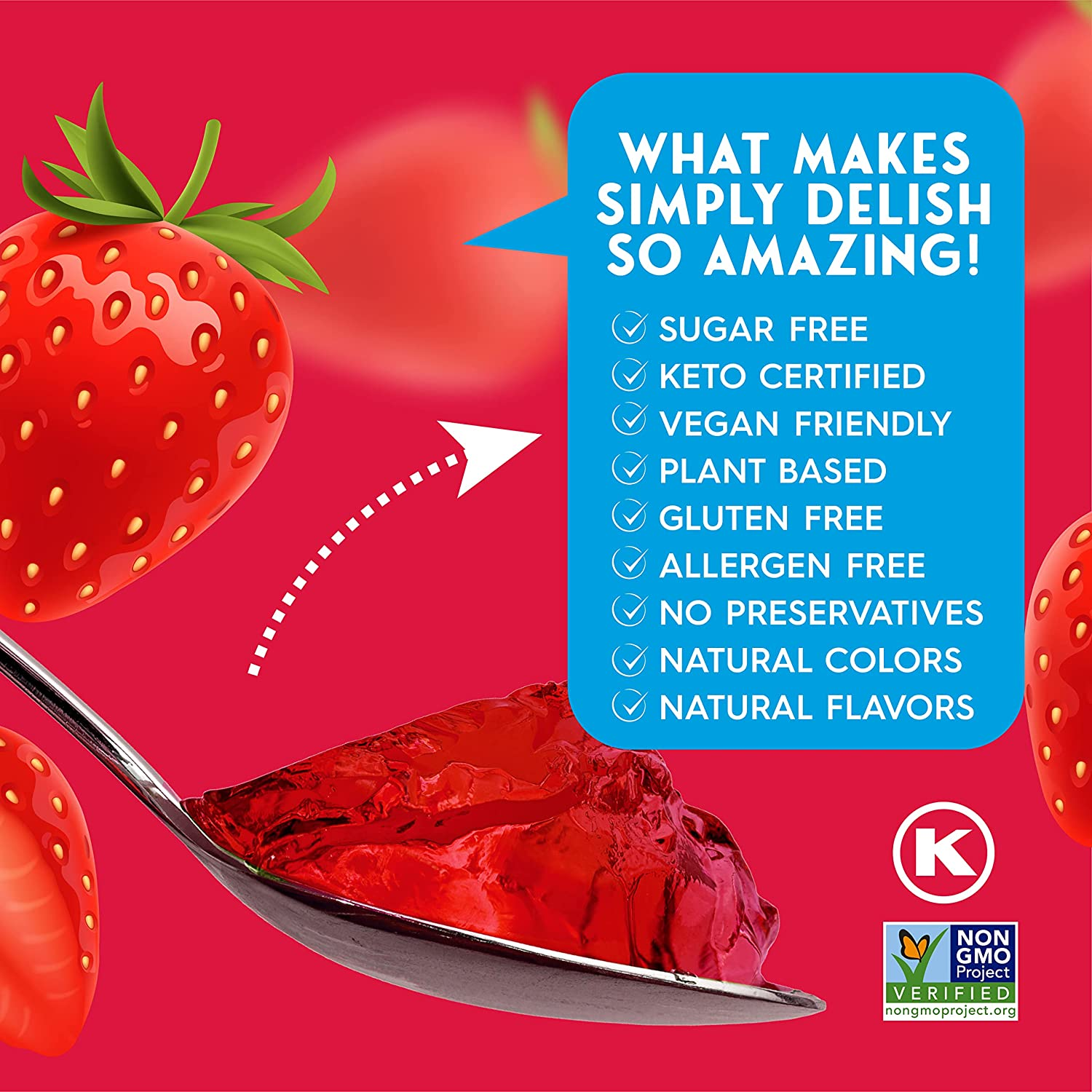 Simply Delish Strawberry Jel Dessert, 20 G image number 3