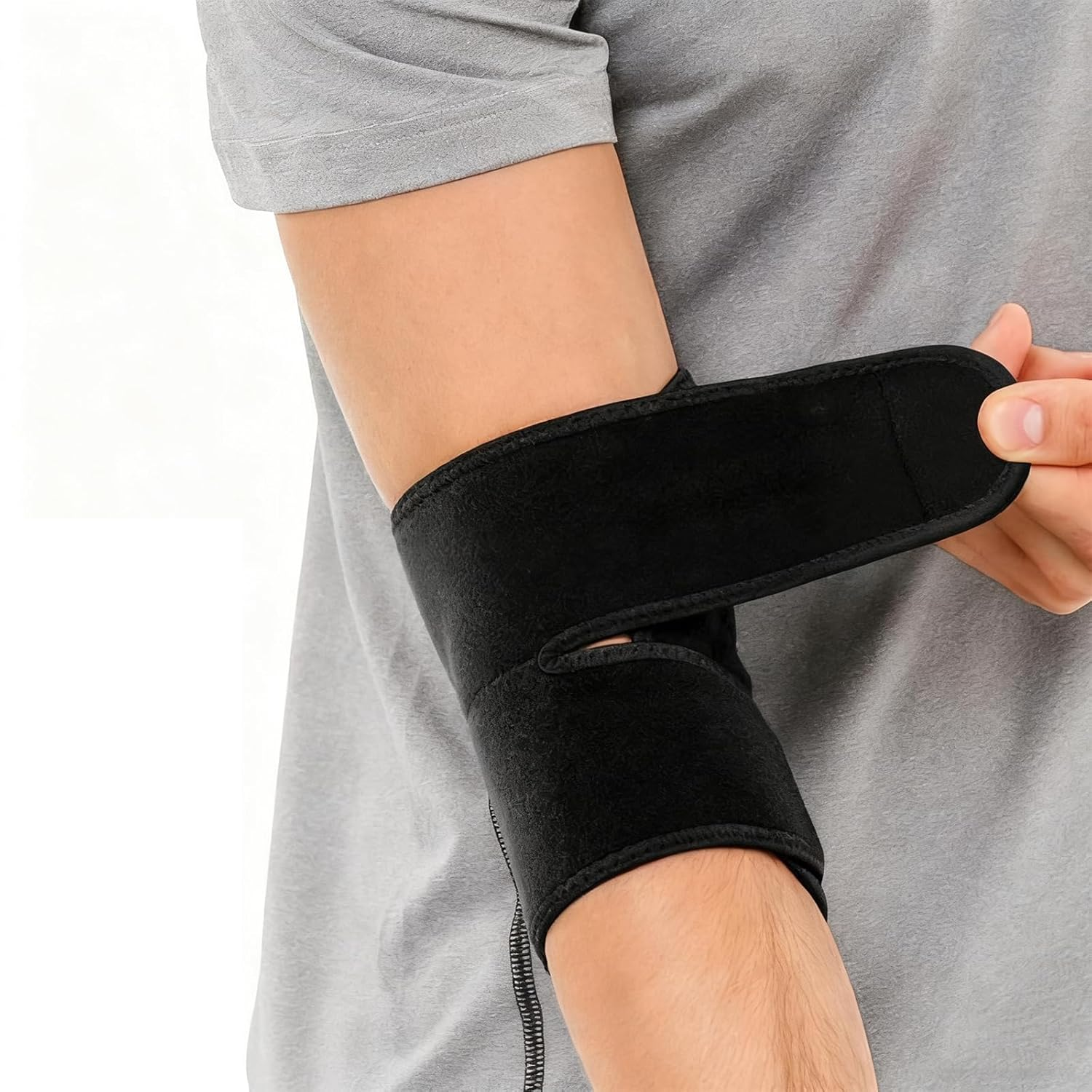 Elbow Support Brace for Gym Sport Breathable Neoprene Arm Wrap for Arthritis Tendonitis Joint Pain Relief Injury Recovery Reversible for Right Left Arm image number 4