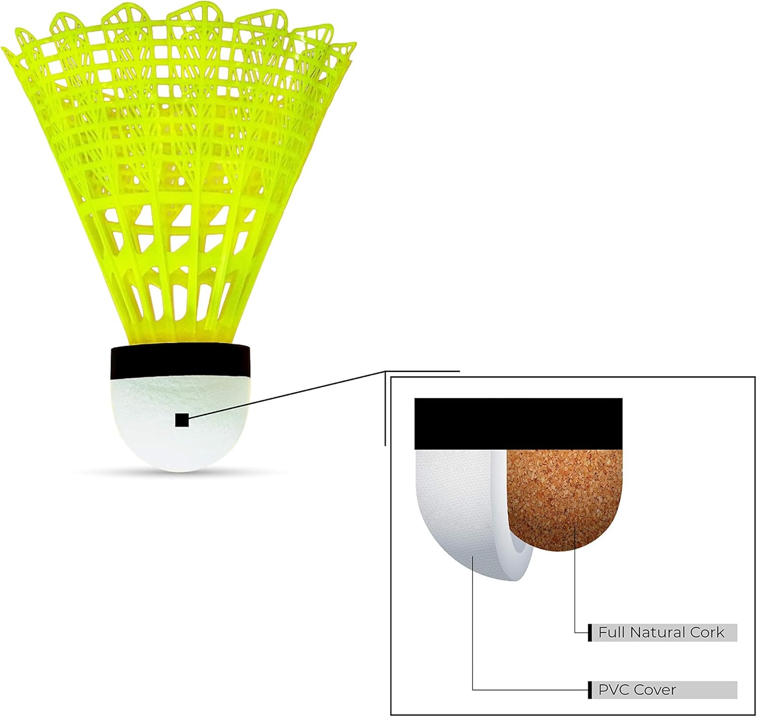 Li-Ning Bolt Neo (6 in 1) Nylon Badminton Shuttlecocks image number 3