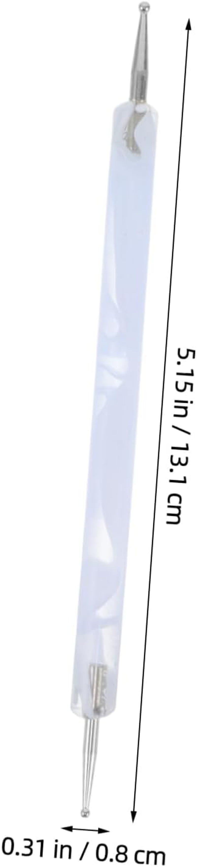 Beatifufu 5Pcs Double-Ended Dotting Tool Nail Art Design Embossing Pens for Decoration Shiny Finish Complete Kit for Creative Nail Studio