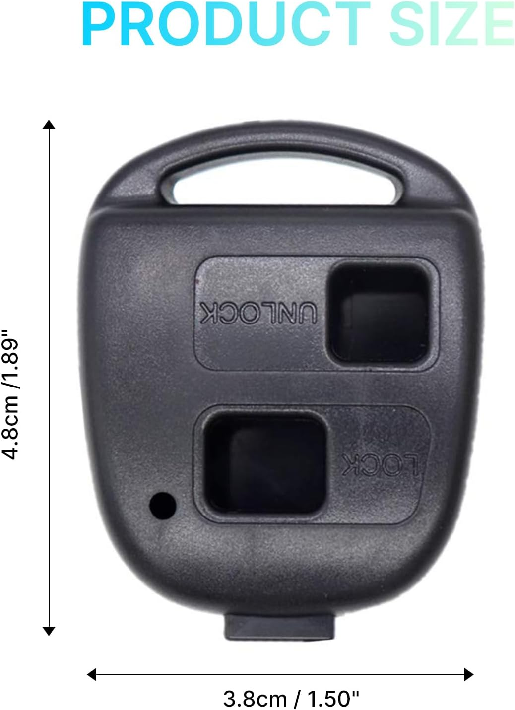 Key Fob Shell Case Replacement, Remote Control Key Case Shell 2 Buttons for Toyota Prado Corolla Echo Tarago Alphard MR2 Hiace Previa RAV4 Yaris Passo Space Truck Celica Estima Land Cruiser image number 4