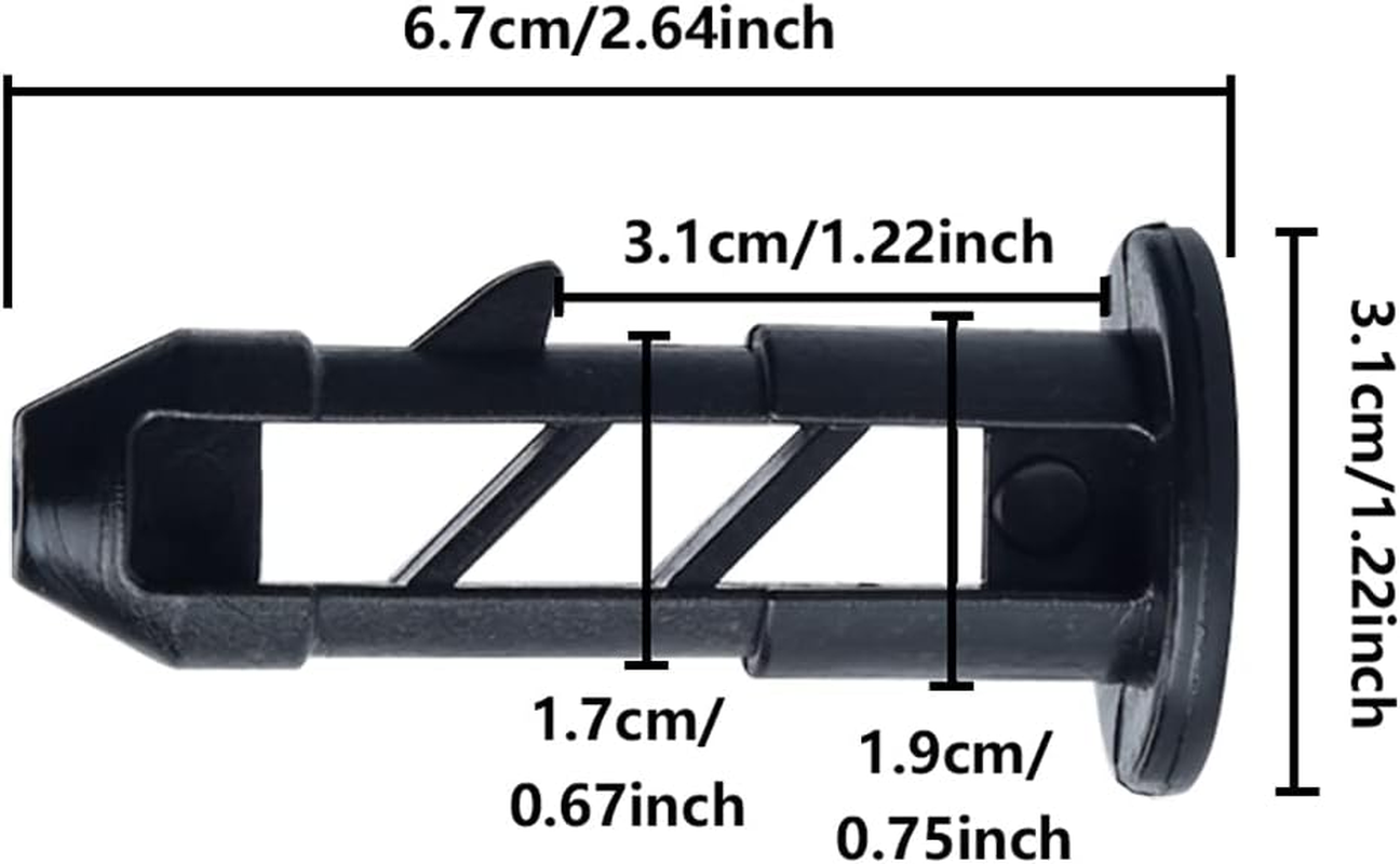 Sagasave 3 Pairs of Hinge Pins for Wheelie Bin Lids, Plastic, 67 Mm X 31 Mm, Hinge Pin for Wheelie Bins, Suitable for 240 L Outdoor Wheelie Bins