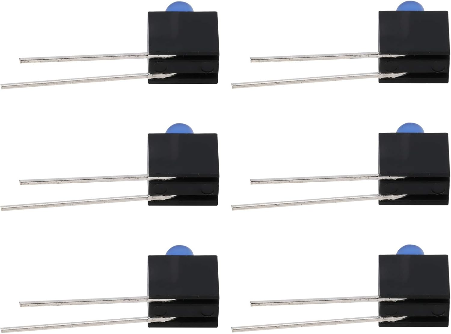 Mingzhe LED Lampshade Holder 3Mm 90 Degree Bend Light Industrial Control Components Applicable PC Board (Blue Light)