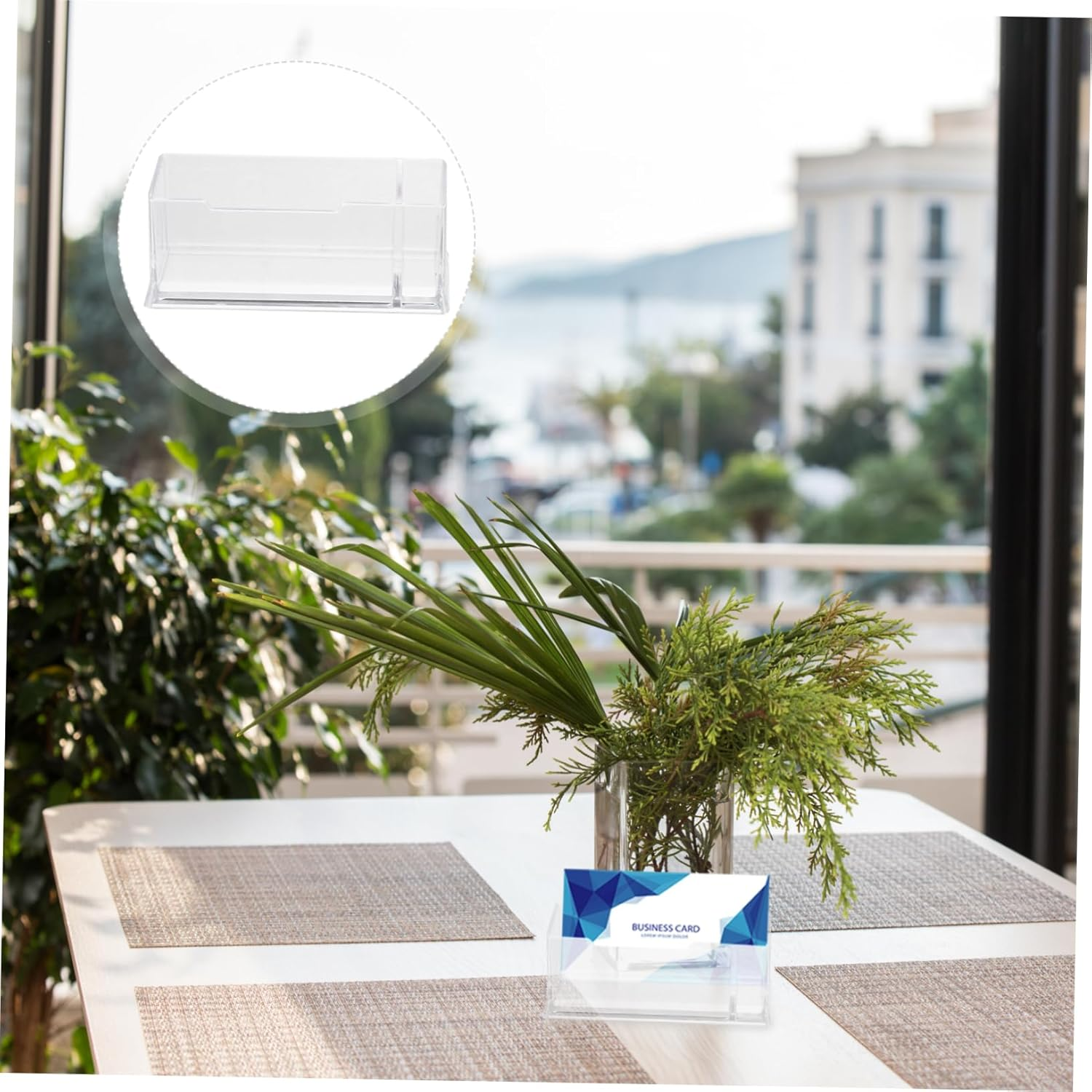 VILLFUL 4Pcs Acrylic Desktop Stand Translucent Card Holders Stackable Storage Desk Accessories Storage Products