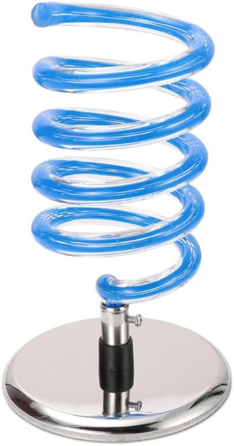ASSYA Large-Caliber Hair Dryer Stand, Acrylic Spring Bracket, Stainless Steel Base, Suitable for Professional Beauty Salons and Home Use,Blue