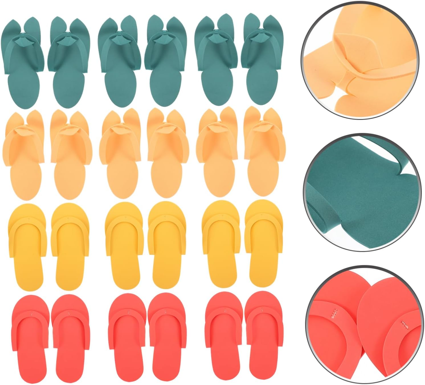 PENIKOKO 12 Pairs Disposable EVA Manicure Slippers Lightweight Portable Hotel Footwear for Spa Travel Salon Guest Use Slip Soft Comfortable Design image number 3