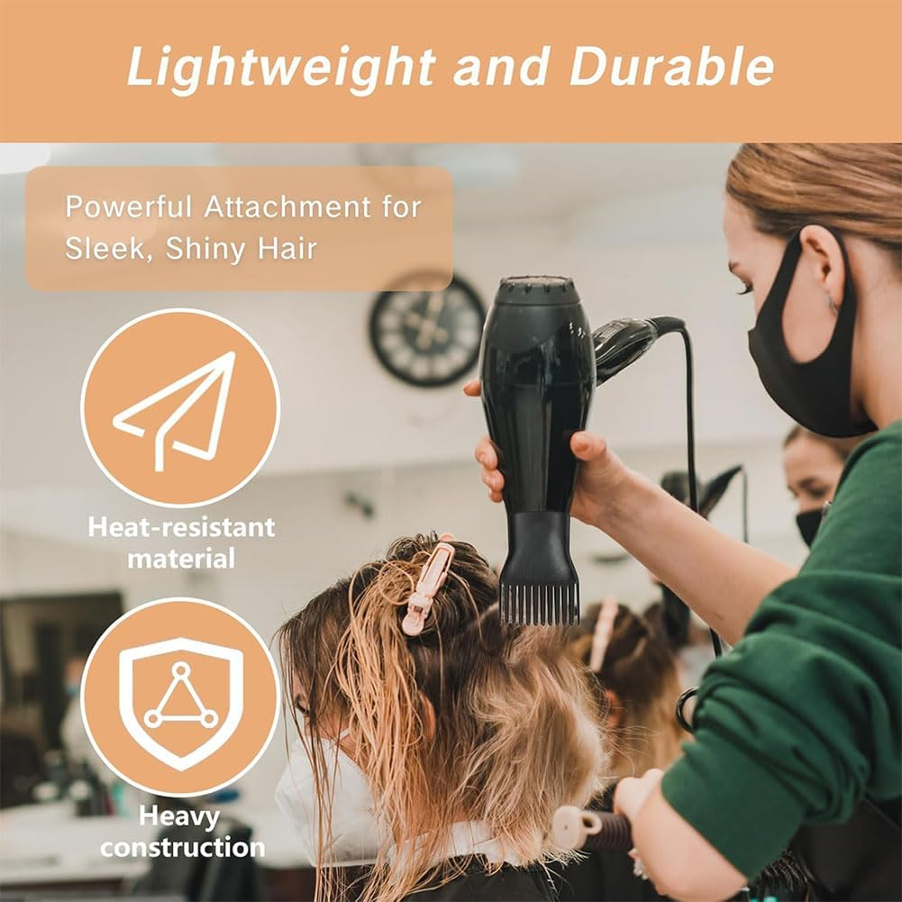 Aufondof 3 Pcs Universal Hair Dryer Nozzle with Flat and Comb Attachments Plastic Hair Concentrator Diffuser Nozzle Replacement Hair Dryer Attachments for Salon and Home Use image number 1