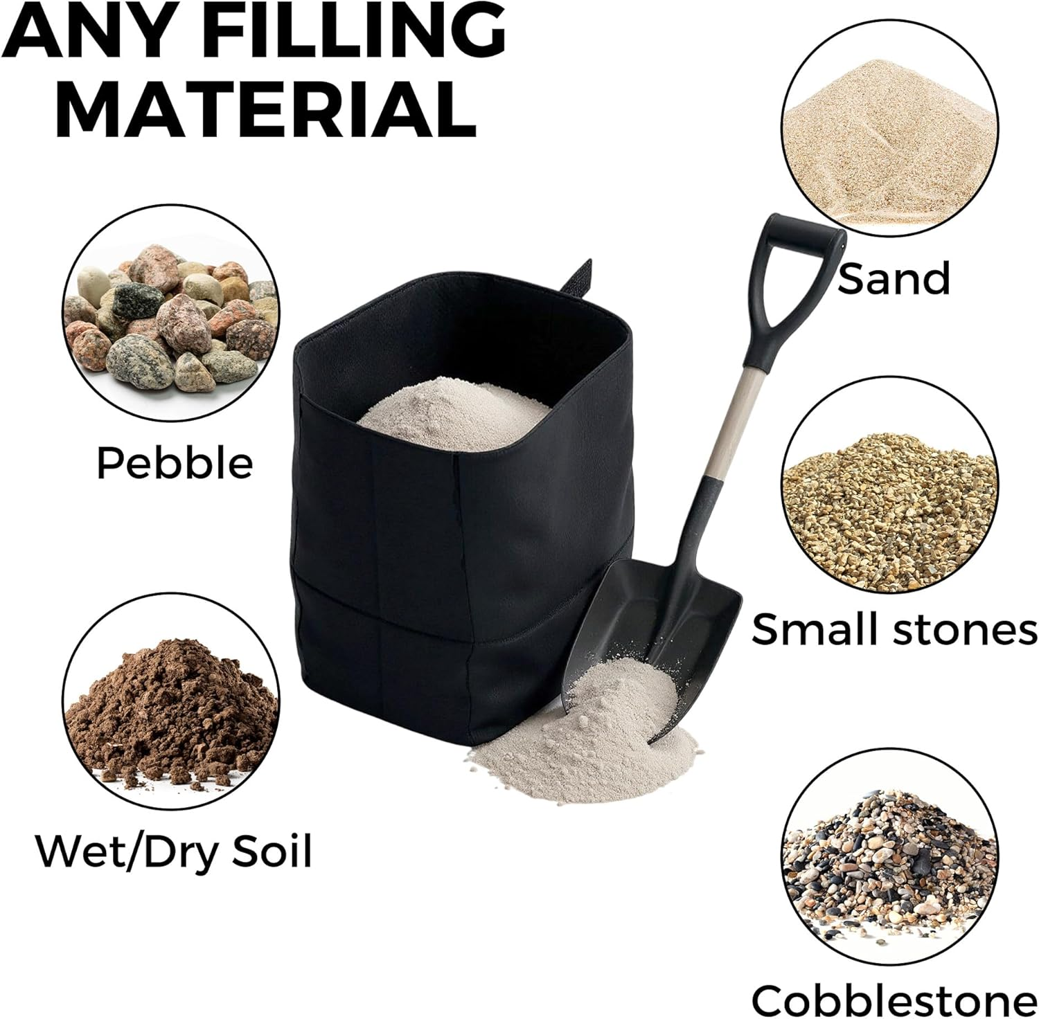 Advwin Canopy Weights Bags 4 Pack, Leg Weights Sand Bags without Sand, for Outdoor Pop up Canopy Tent Patio Umbrella Sun Shelter Gazebo Canopies, Black image number 4