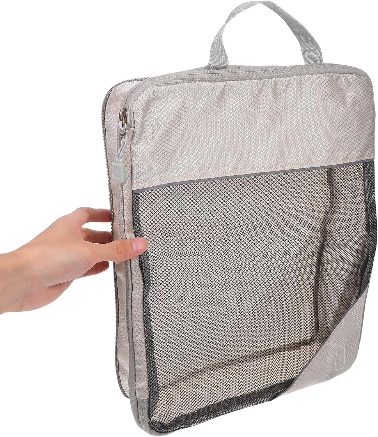 PACKOVE 3PCS Travel Expandable Compression Packing Cubes Lightweight Luggage Organizers for Clothes Shoes Toiletries Efficient Space Management image number 5