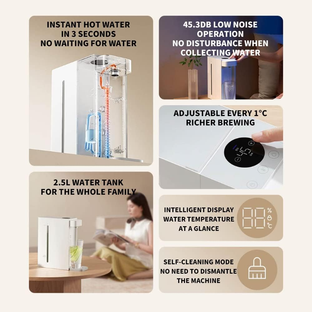 MI MIJIA Instant Hot Water Dispenser S2202 Home Office Desktop Electric Kettle Thermostat Portable Water Pump Fast Heatin image number 1