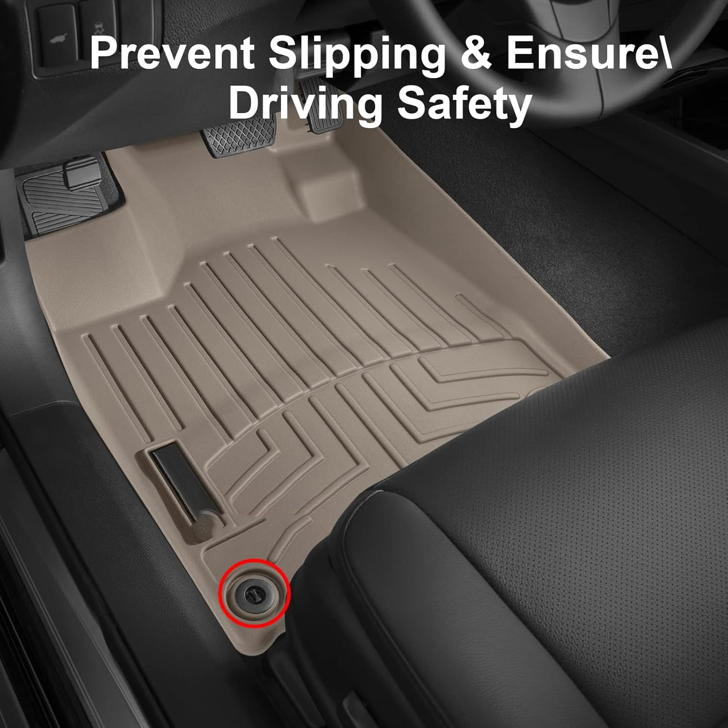 MAEZOE 4Pcs Car Mat Clips | Anti-Slip Floor Mat Retainers for Cars, Suvs and Family Vehicles | Easy to Install, Strong Hold, Reusable Buckles image number 3