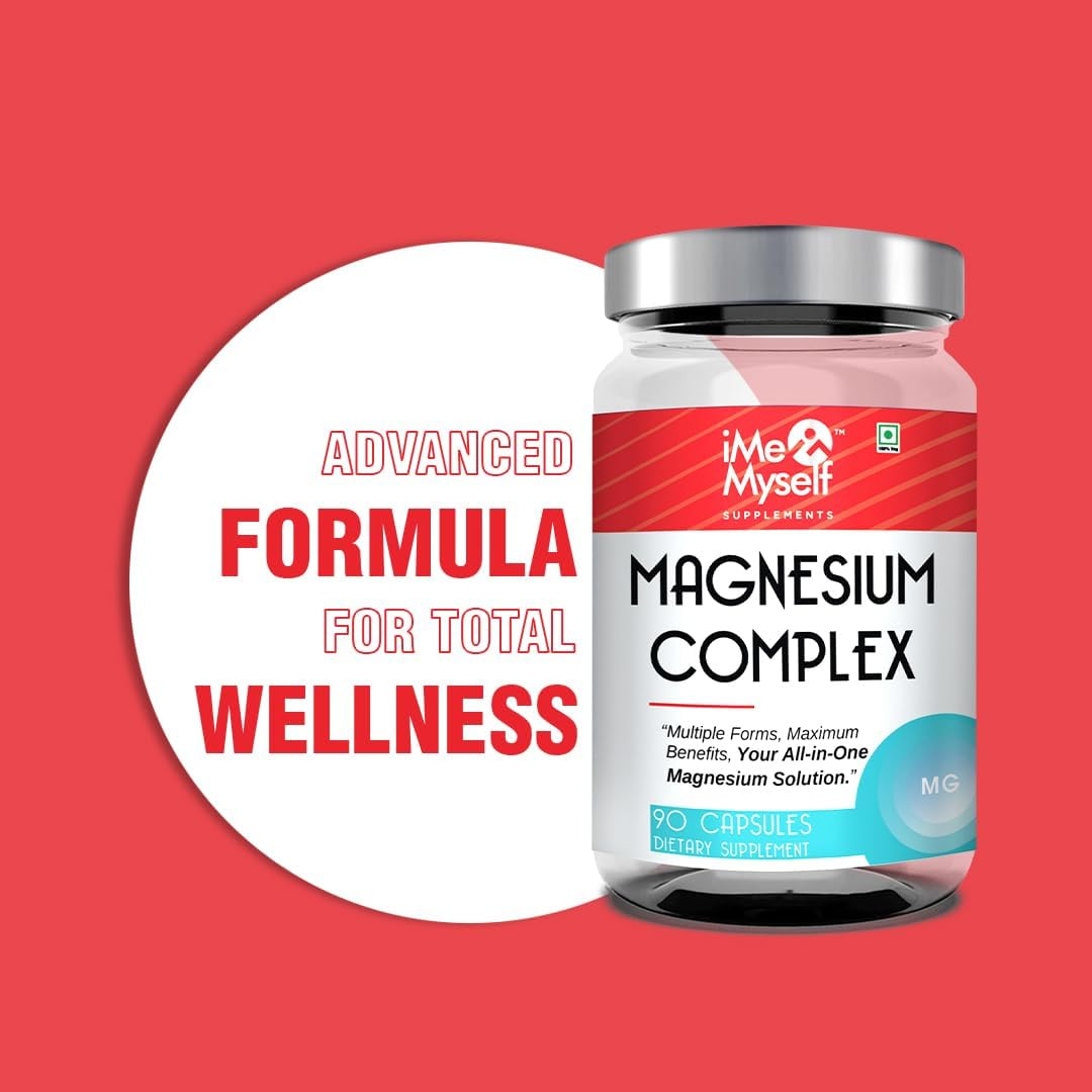 Imemyself Magnesium Complex &ndash; 90 Capsules | All-In-One Magnesium Solution for Multiform Benefits image number 5
