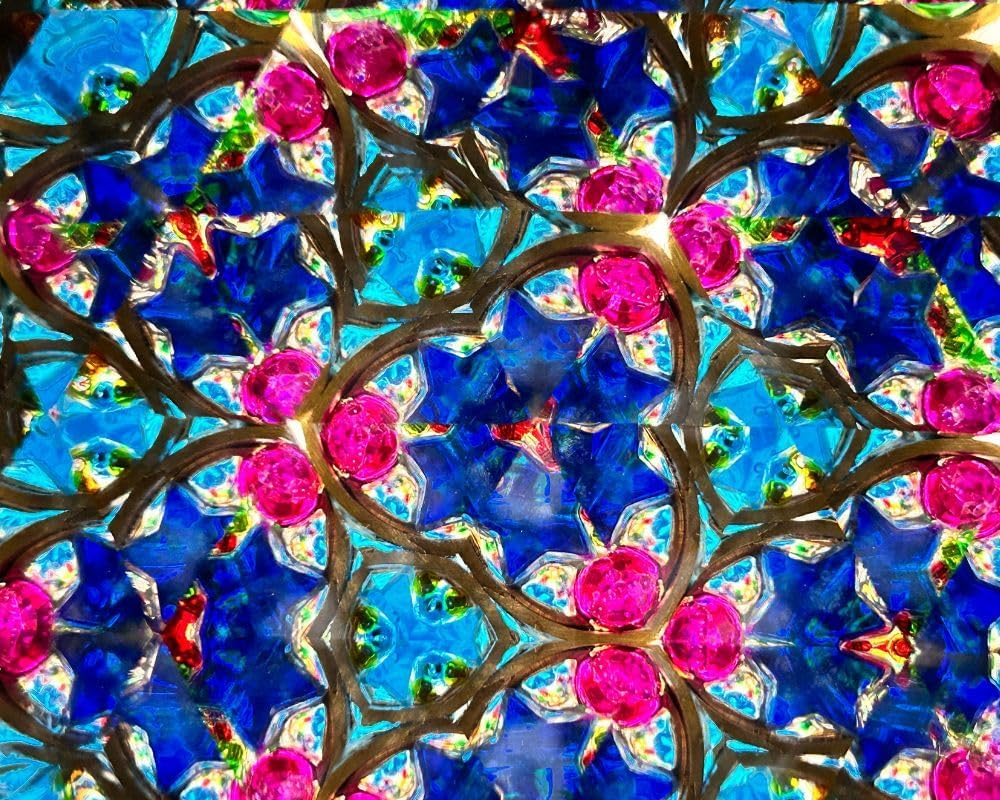 ROORKEE INSTRUMENTS (INDIA) a NAUTICAL REPRODUCTION HOUSE Handcrafted Etched Floral Pattern Lacquered Brass Kaleidoscope Includes Two Separate Turning Wheels, Hardwood Base - 7&rdquo;X1.25&rdquo; - All Ages image number 4