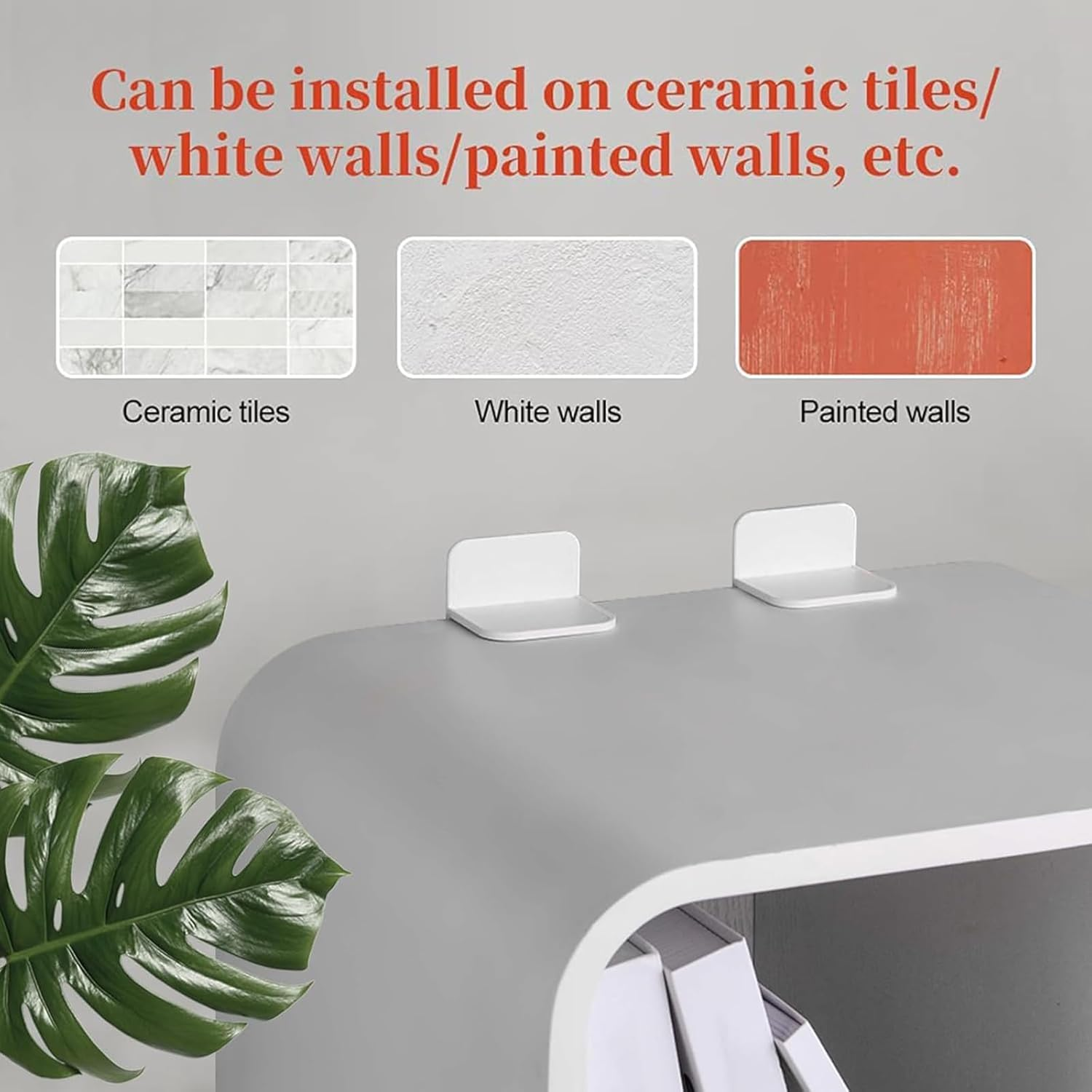 Hunken 6 Pcs Anti-Fall Stickers for Furniture, No Drilling Required, Self-Adhesive Support Pegs for Shelf Brackets, Wardrobe Shelves, Tables, and Heavy Furniture Fixing, White image number 2