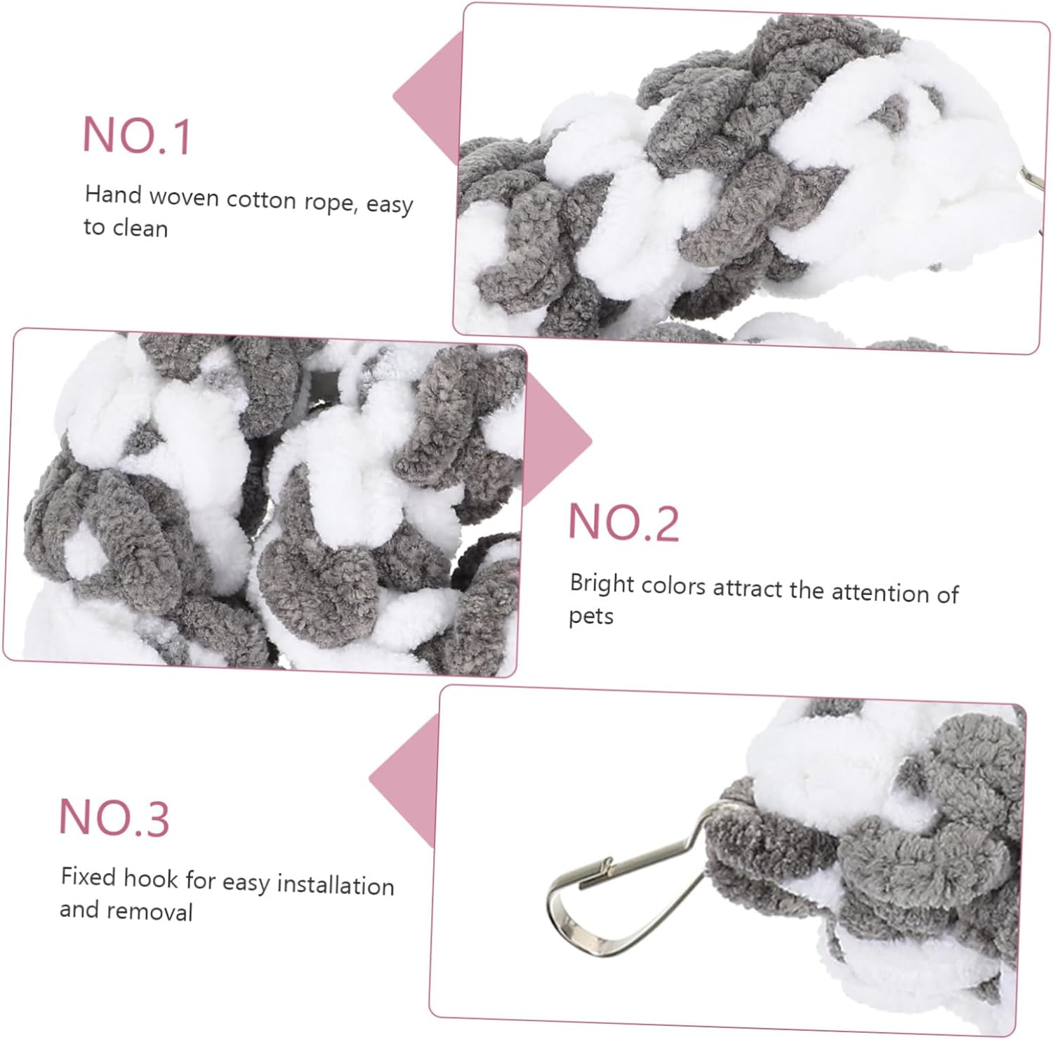 BELLIFFY Climbing Rope Toys for Rats Guinea Pigs Hamsters Sugar Glider Toy Wear-Plaything Portable Rat Plaything Cage image number 1