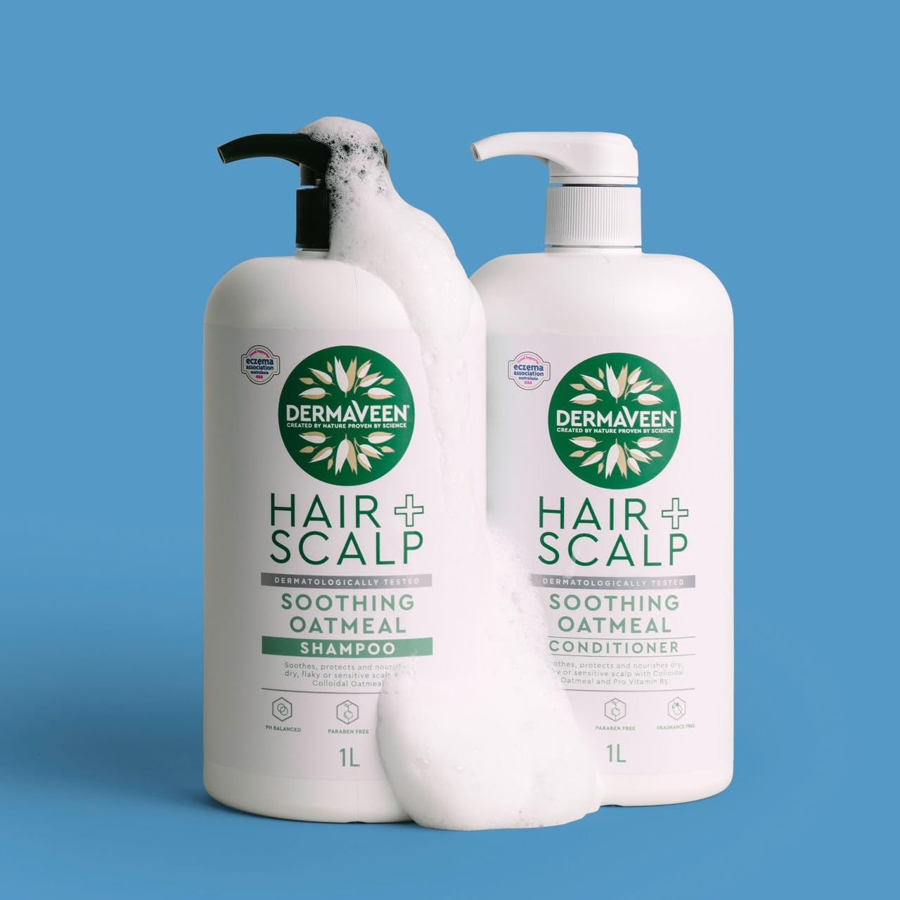 DERMAVEEN Daily Nourish Oatmeal Shampoo, 1L