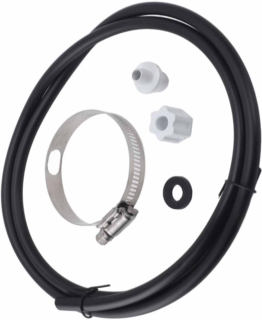 Swimming Pool Chlorinator Connection Kit with 1.21M Tubing, Saddle Clamp for Hayward CL200 CL220, PVC and Stainless Steel Construction, 5-Piece Set image number 1