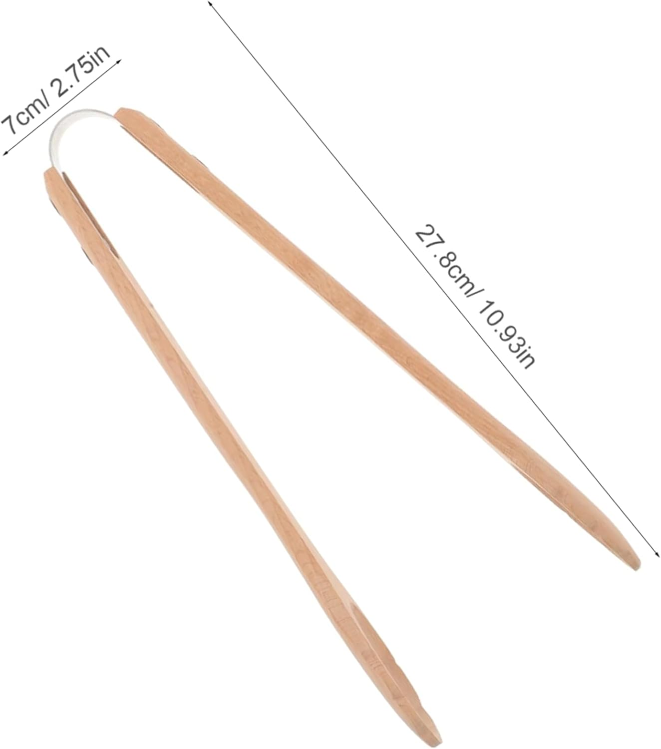 Fokmuaex Wooden Kitchen Tongs - 12" Natural Bamboo Cooking Tongs for Salad, Pasta, BBQ, Grilling & Serving, Heat-Resistant & Lightweight Kitchen Utensils image number 4