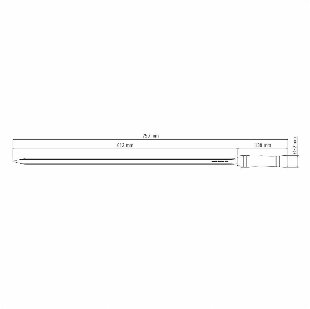 Tramontina Stainless Steel Barbecue Skewer, 75 Cm image number 2