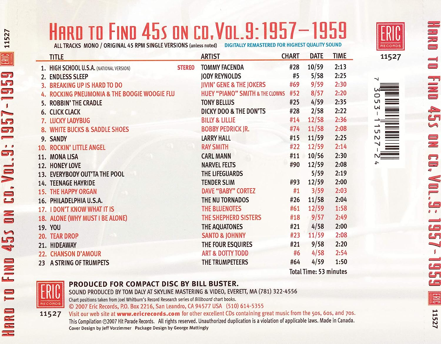 Hard to Find 45S on Cd Vol.9 19571960 image number 2