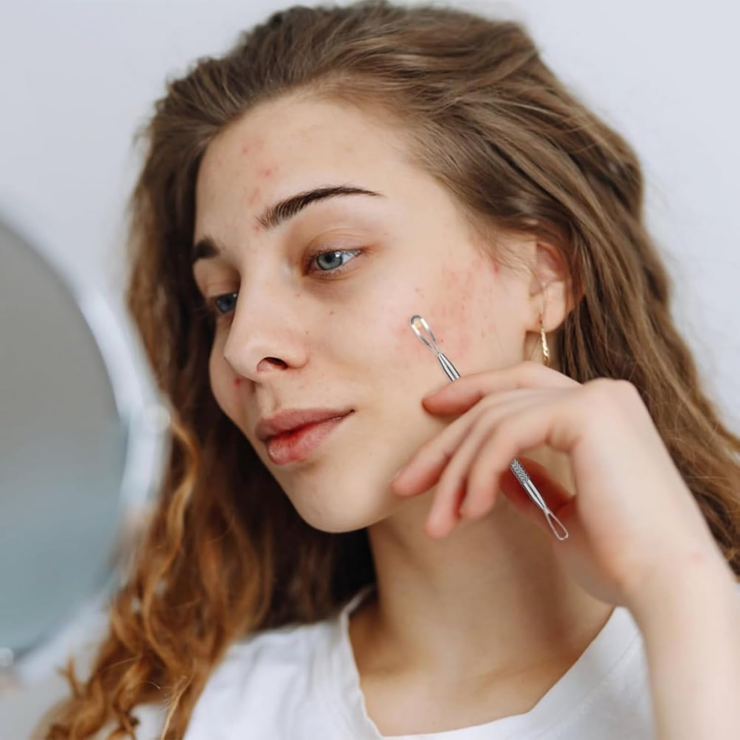 RODISHOMM 15-Piece Blackhead Remover Set - Pimple & Comedone Extractor, Acne & Whitehead Removal Tools, Premium Stainless Steel, Includes Silver Metal Case image number 4